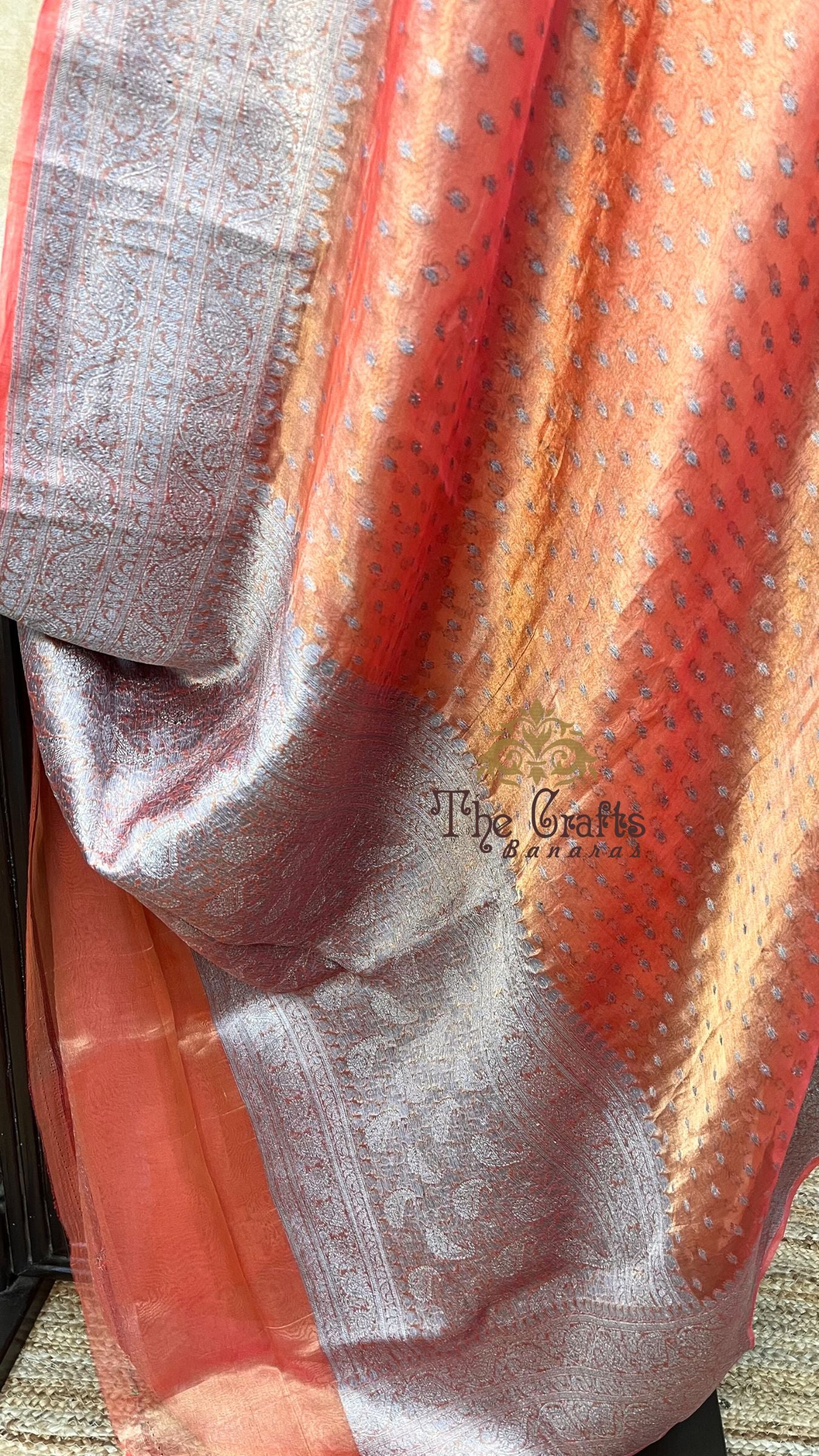 Pure Kora Tissue Silk Handloom Banarasi Saree