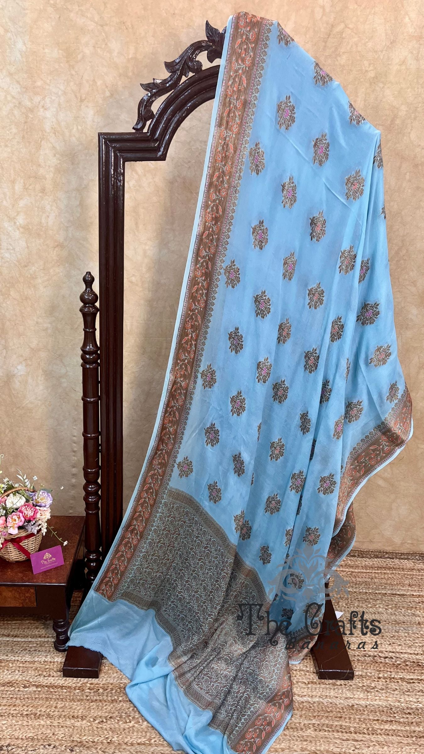 Pure Khaddi Chiffon Banarasi Saree