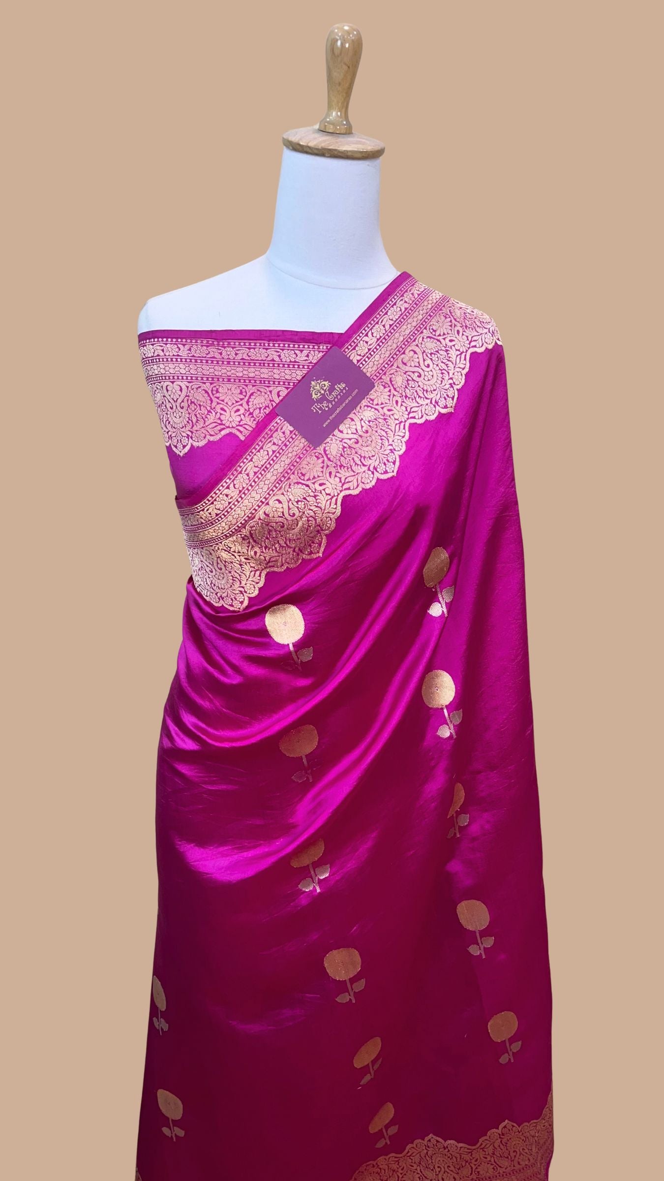 Pure  Mango Silk Handloom Banarasi Saree
