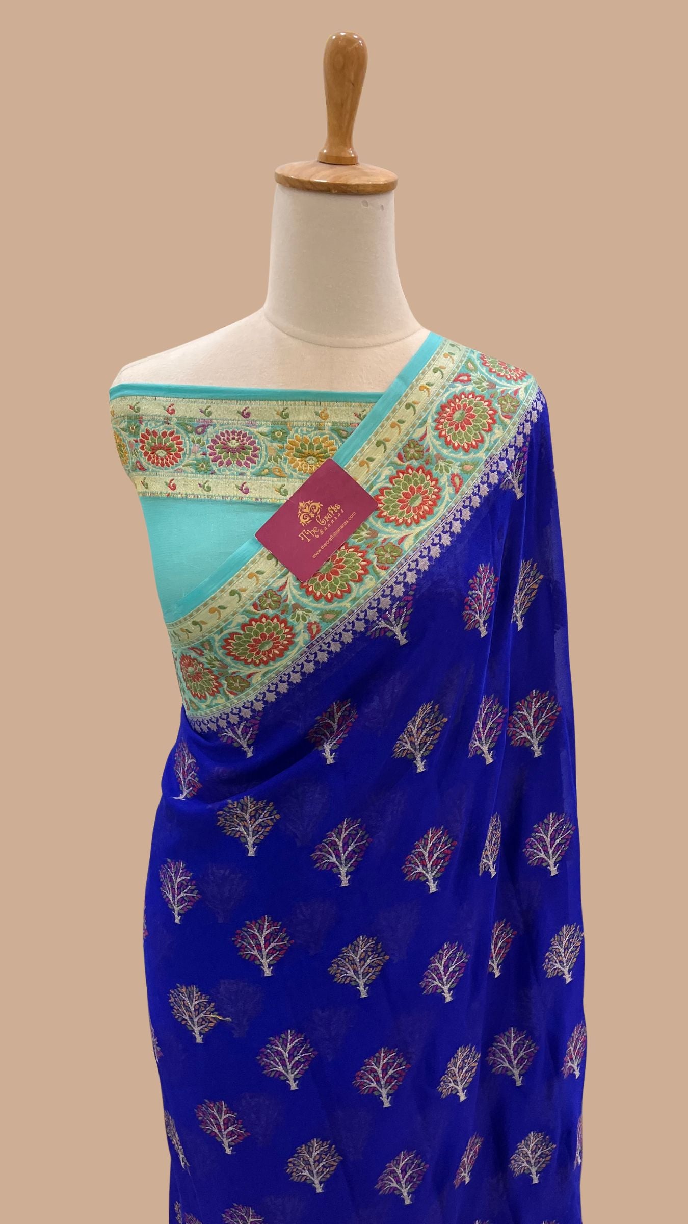 Pure Khaddi Chiffon Banarasi Saree