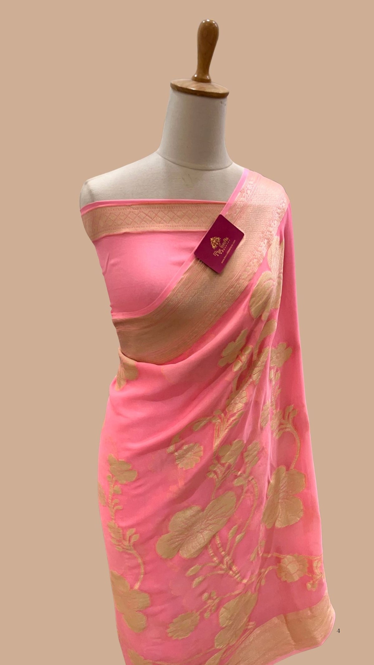 Pure Khaddi Chiffon Banarasi Saree