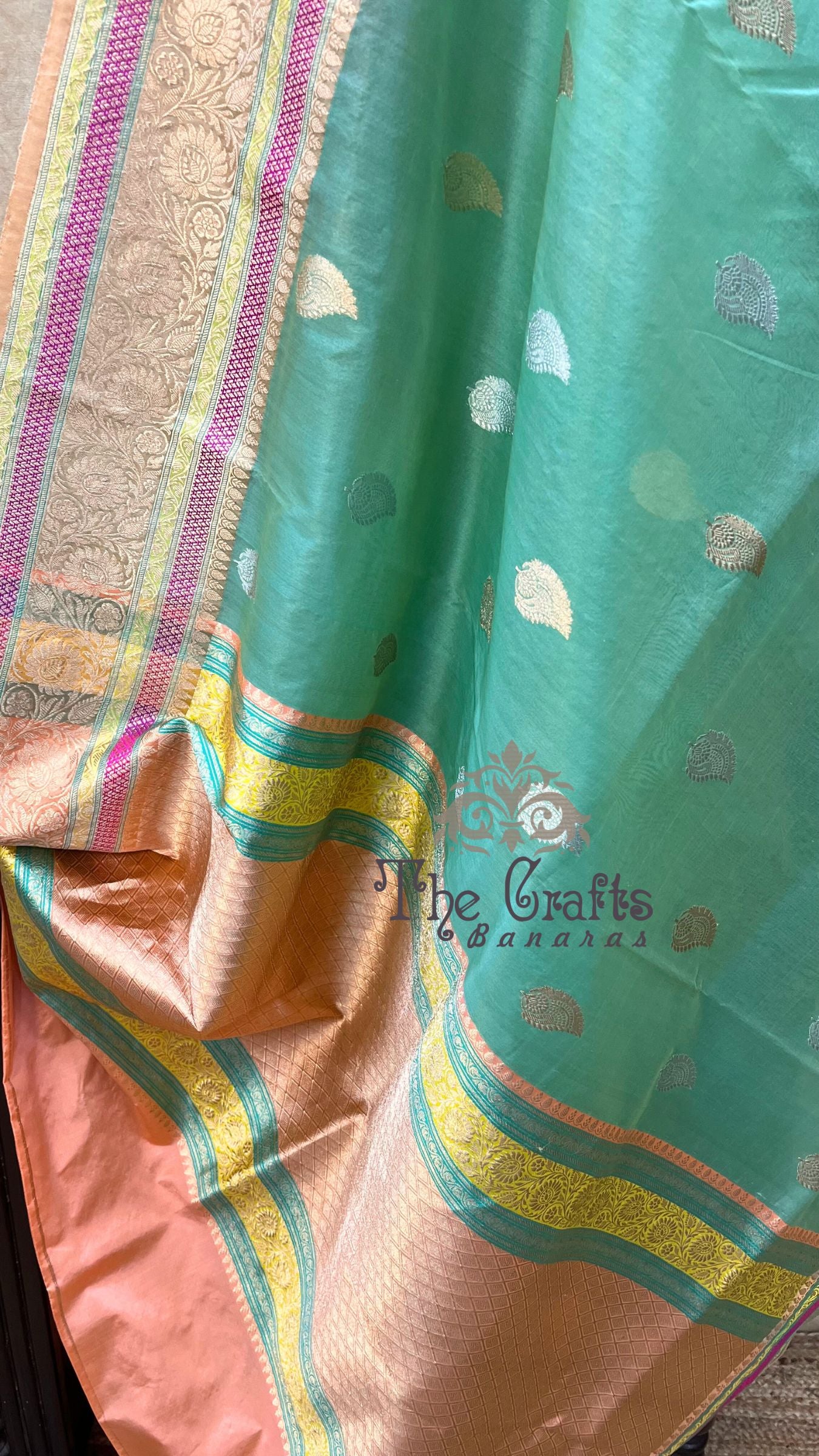 Pure Kora Silk Handloom Banarasi Saree - with sona rupa kadhua motifs