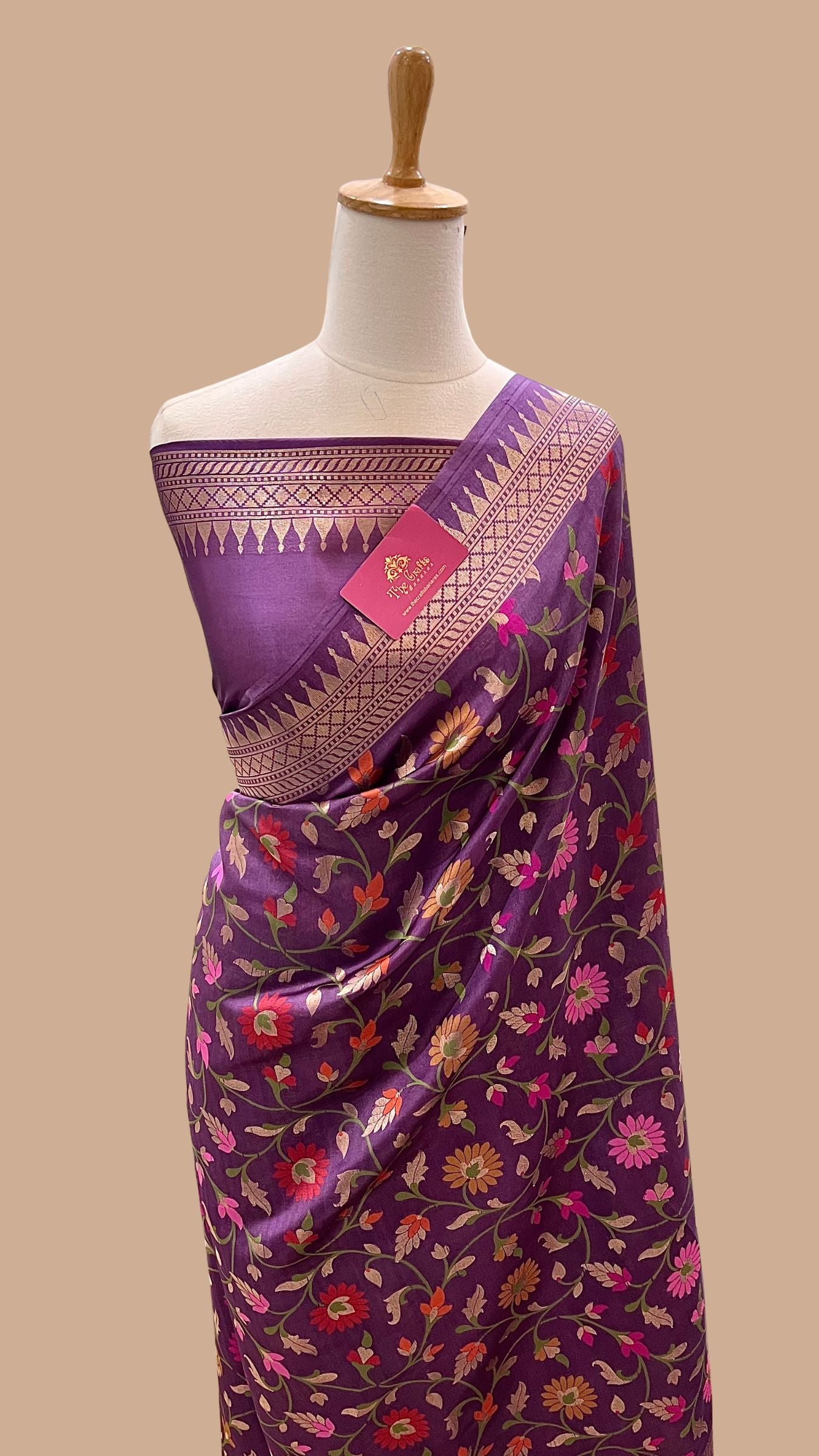 Pure Ektara Cotton Jamdani Banarasi Saree - Tilfi