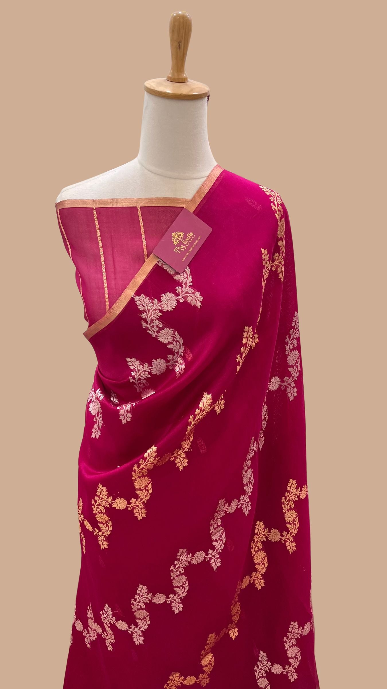 Pure Kora Silk Handloom Banarasi Saree