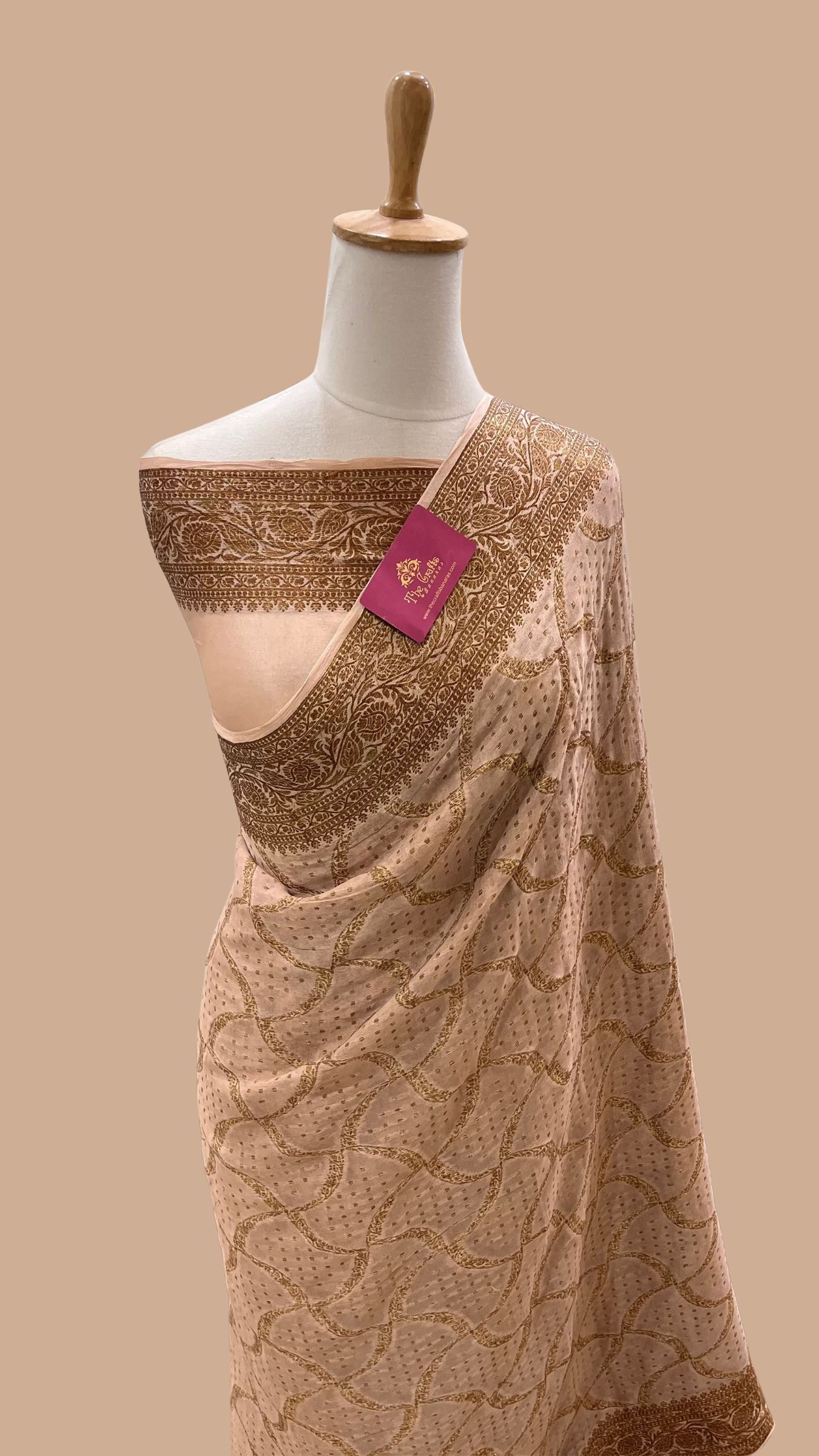 Pure Khaddi Chiffon Banarasi Saree