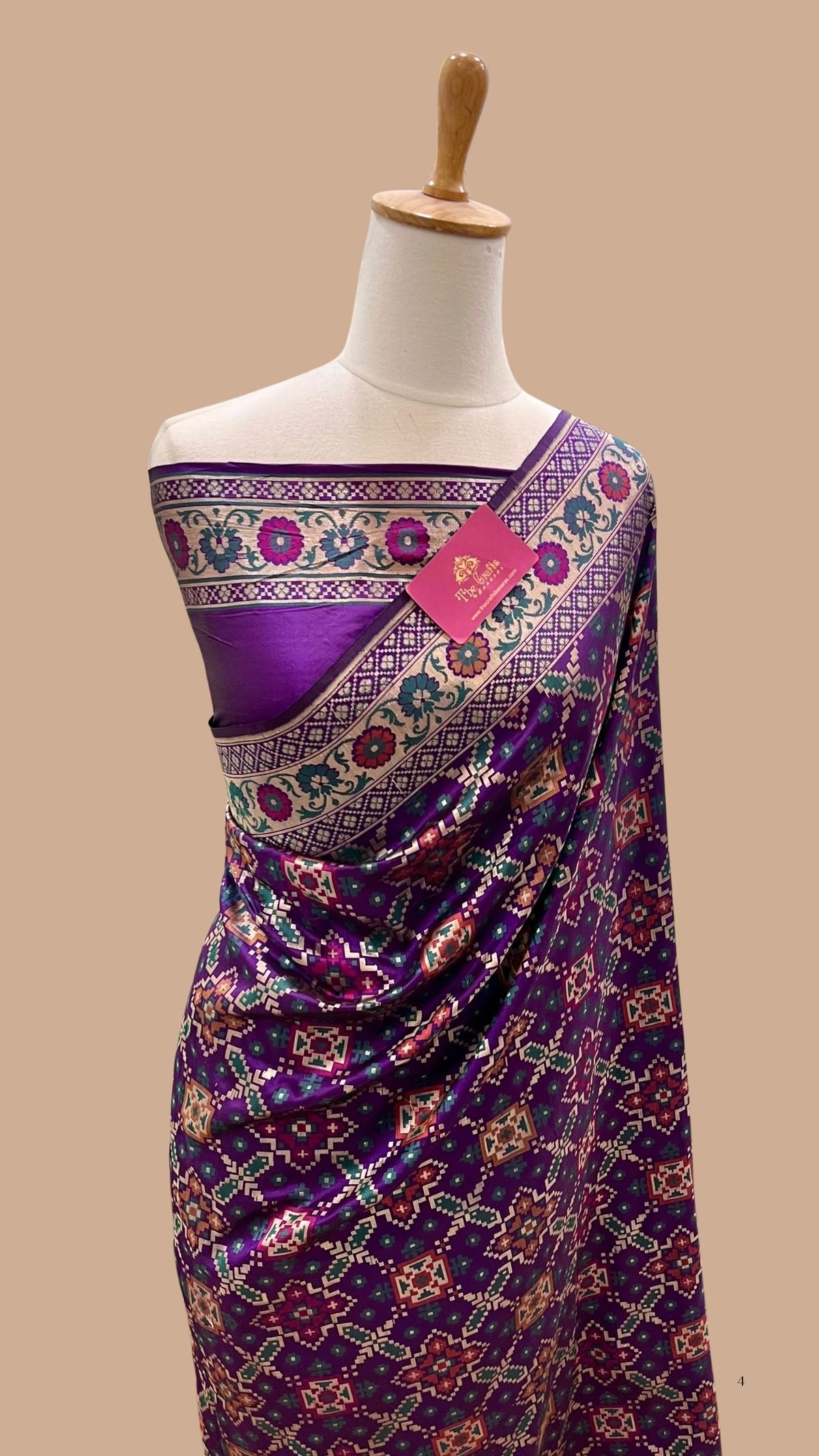 Pure Ektara Cotton Jamdani Banarasi Saree - Tilfi