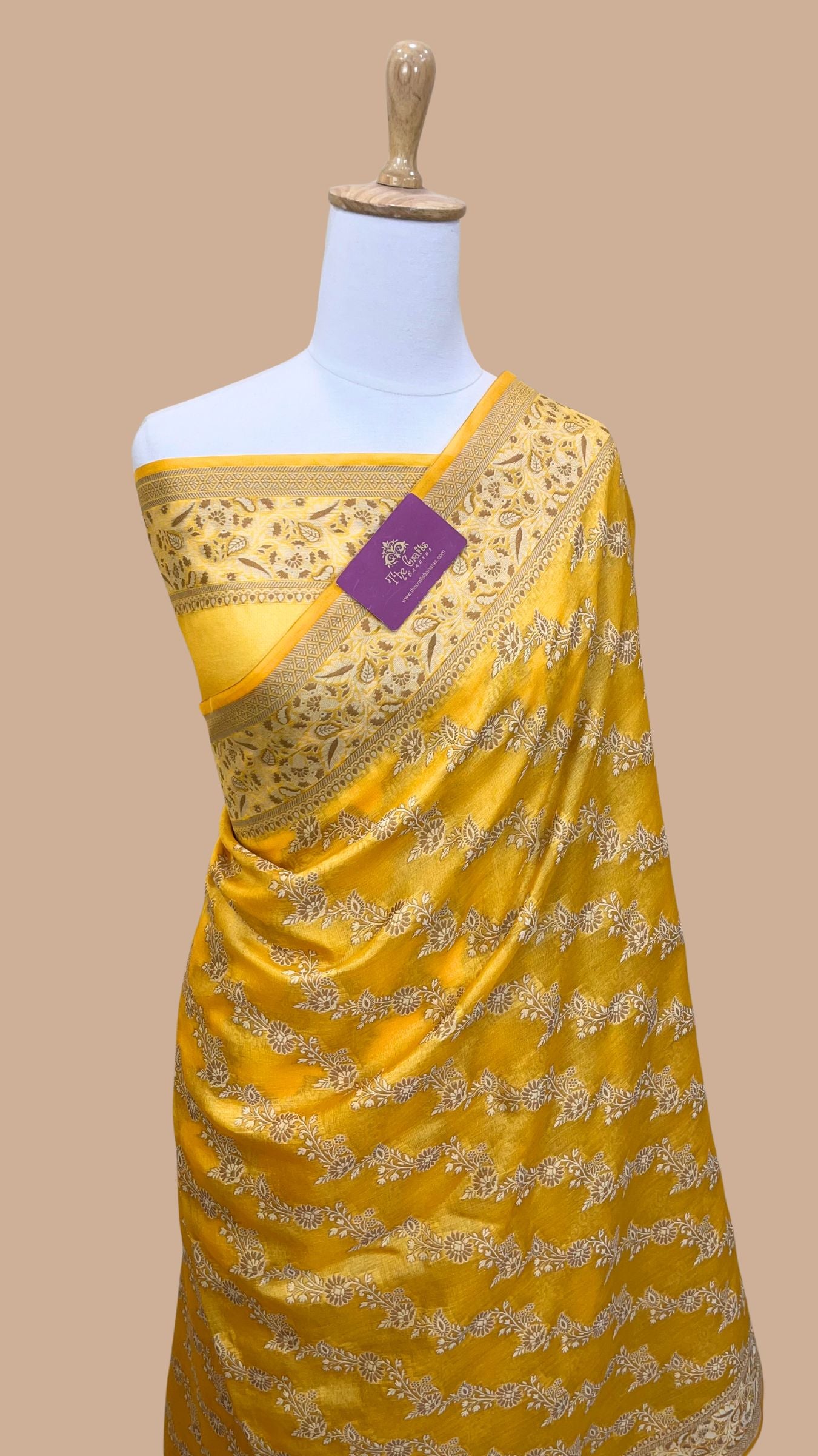Pure Butter Crepe Banarasi Saree