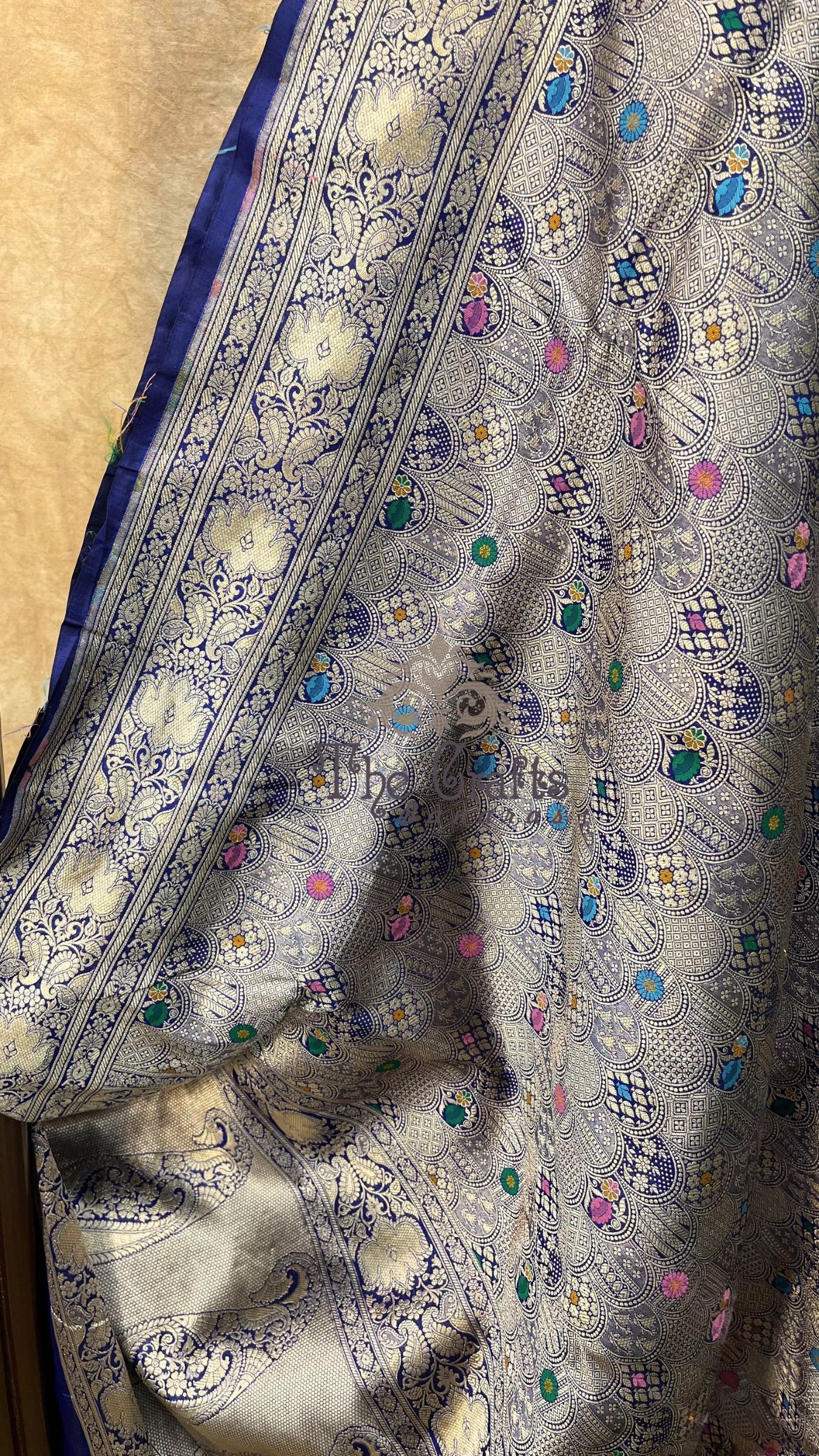 Pure Katan Silk Handloom Banarasi Saree - Tanchui Brocade Meena