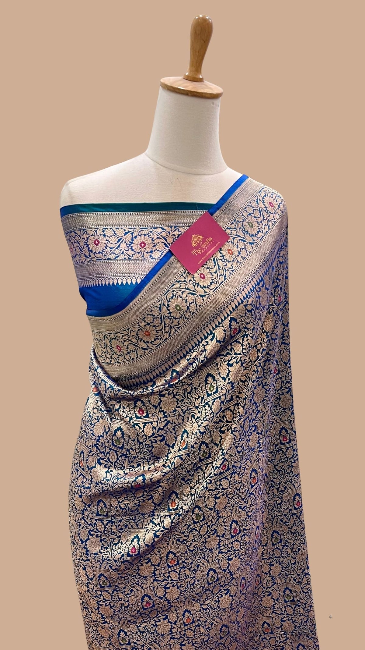 Pure Katan Silk Handloom Banarasi Saree - Tanchui Brocade Meenakari