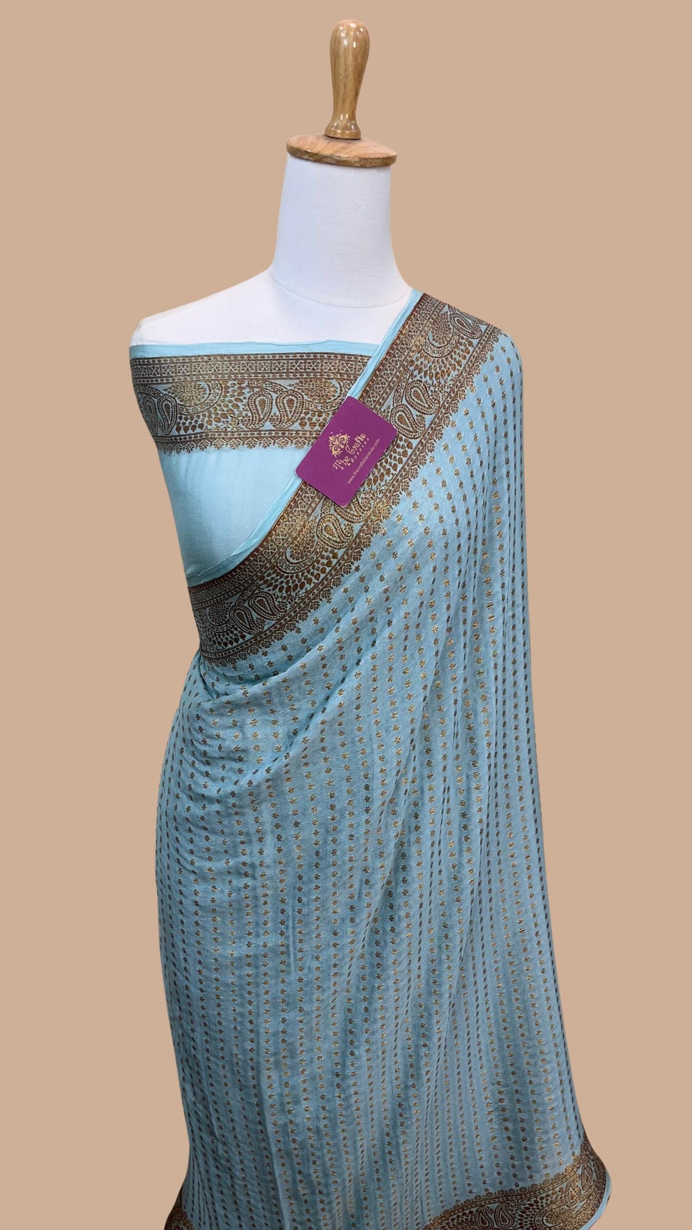Pure Khaddi Chiffon Banarasi Saree