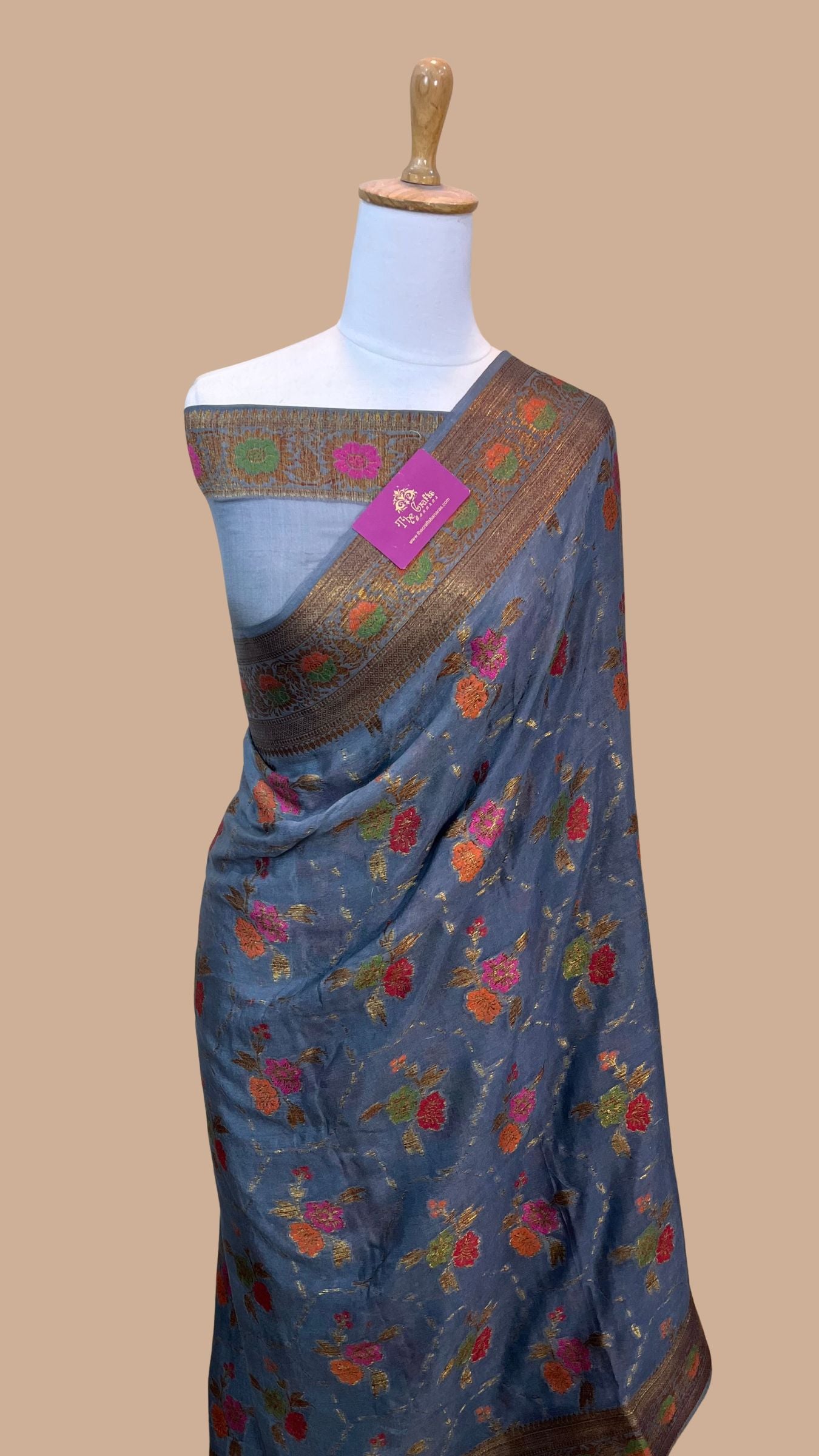 Pure Khaddi Chiffon Banarasi Saree