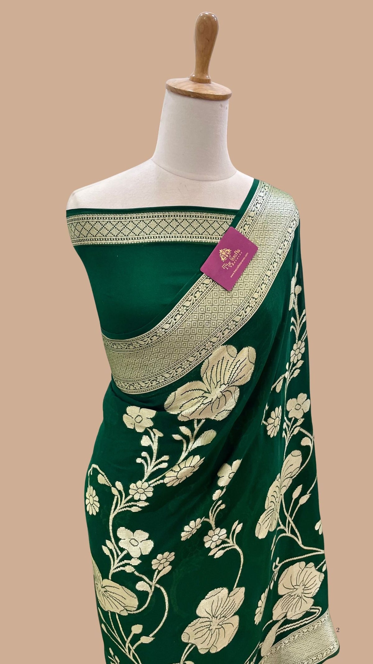 Pure Khaddi Chiffon Banarasi Saree