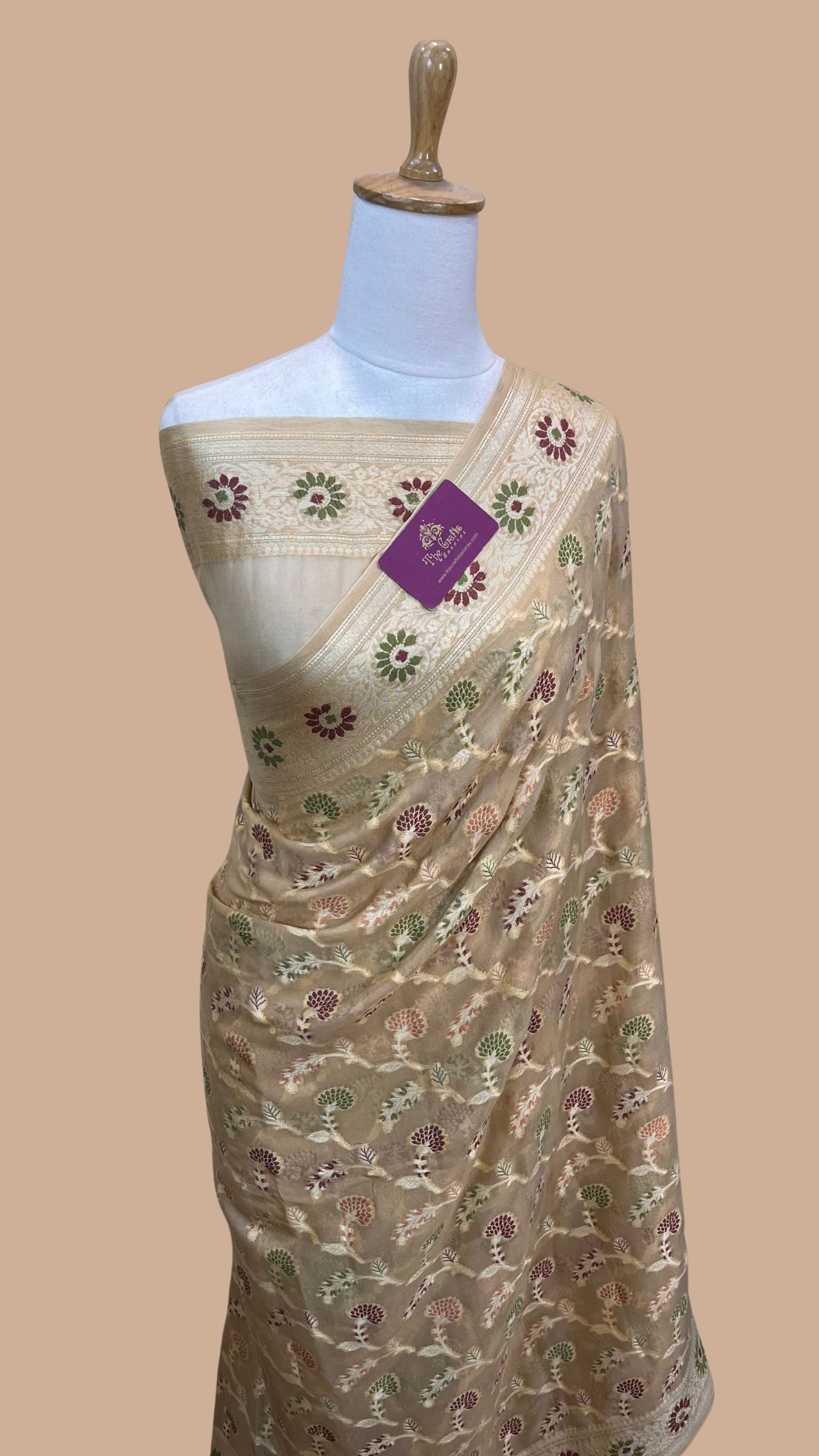 Pure Khaddi Chiffon Banarasi Saree