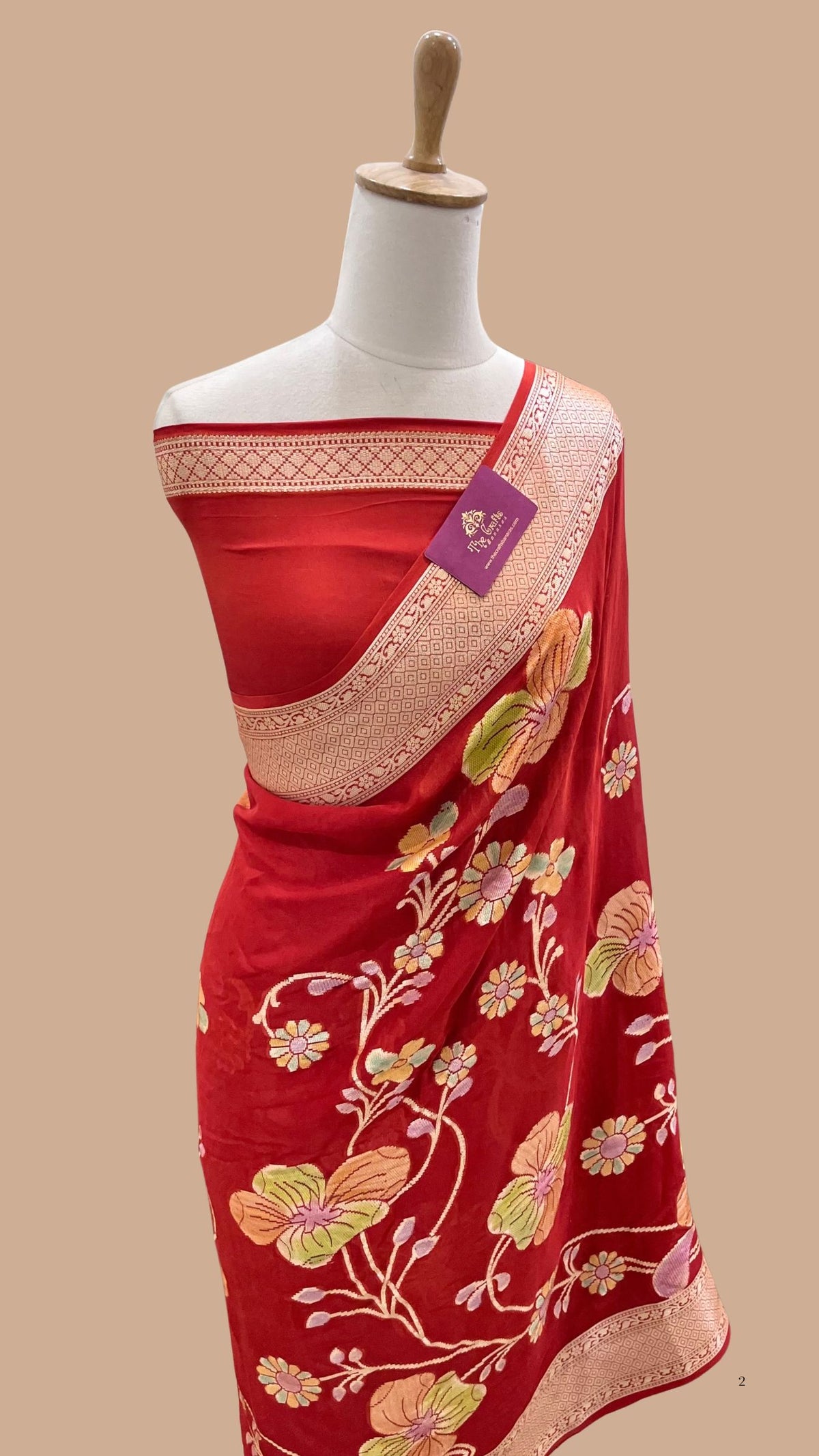 Pure Khaddi Chiffon Banarasi Saree