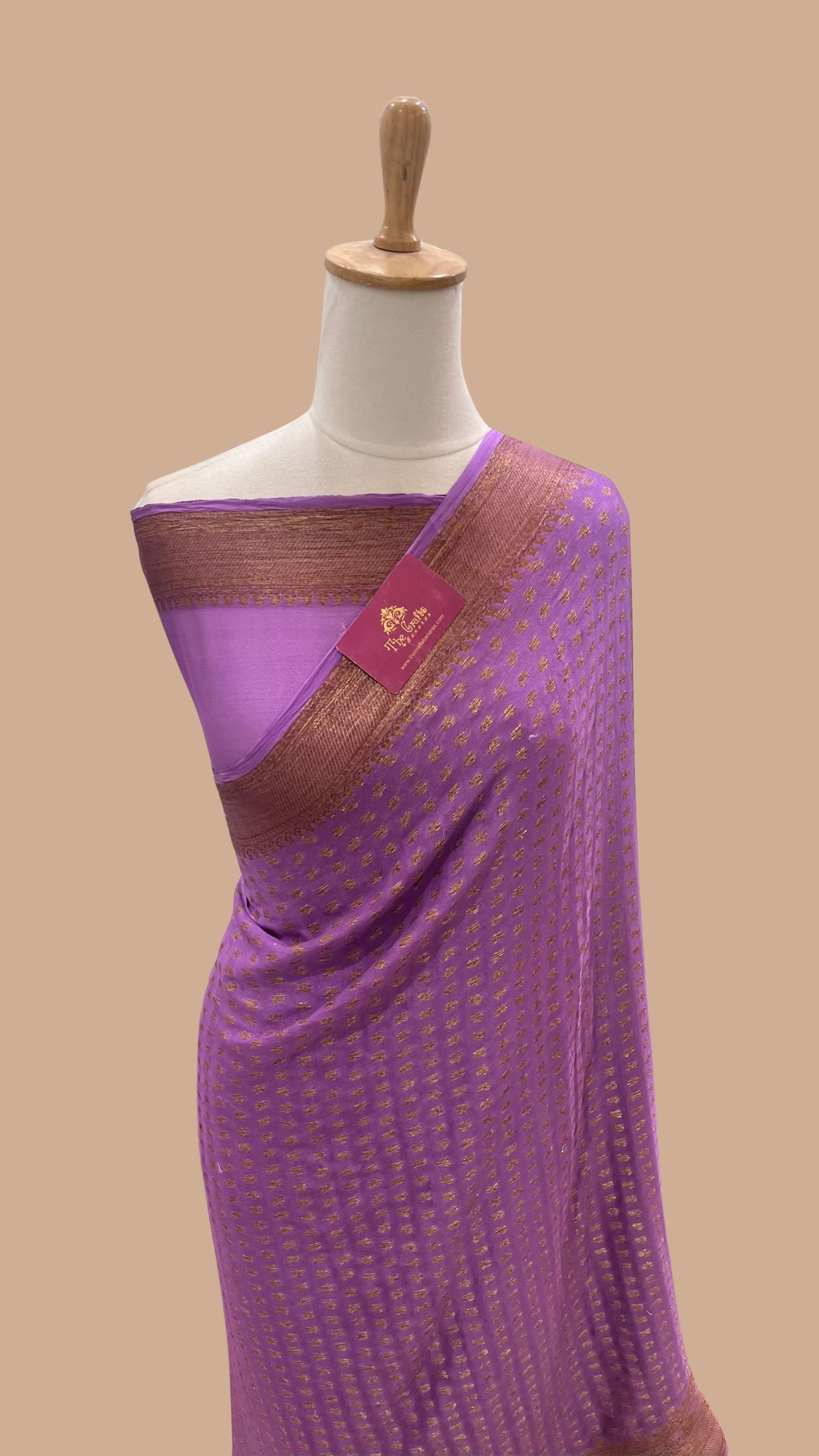 Pure Khaddi Chiffon Banarasi Saree