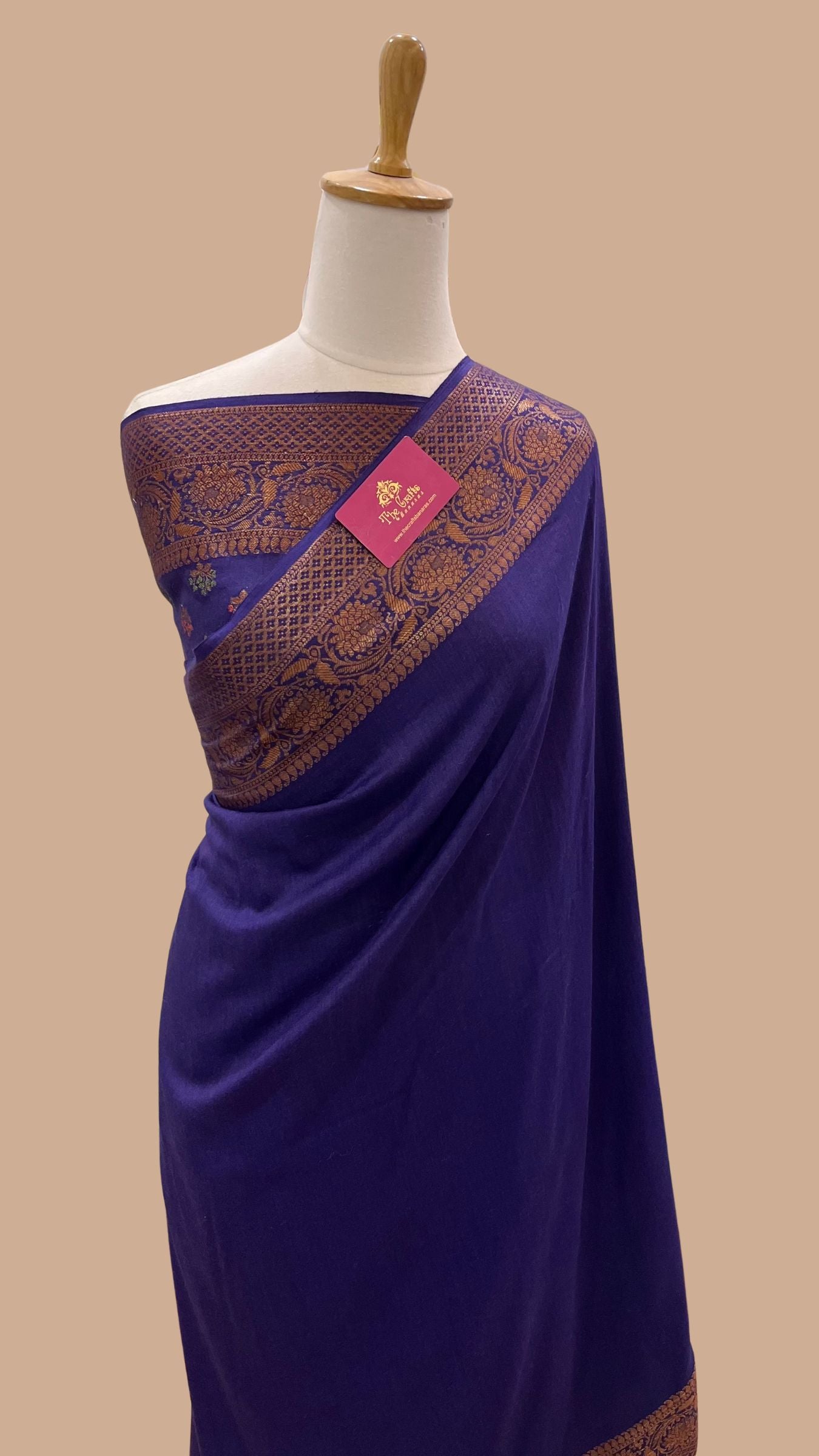 Pure Khaddi Chiffon Banarasi Saree
