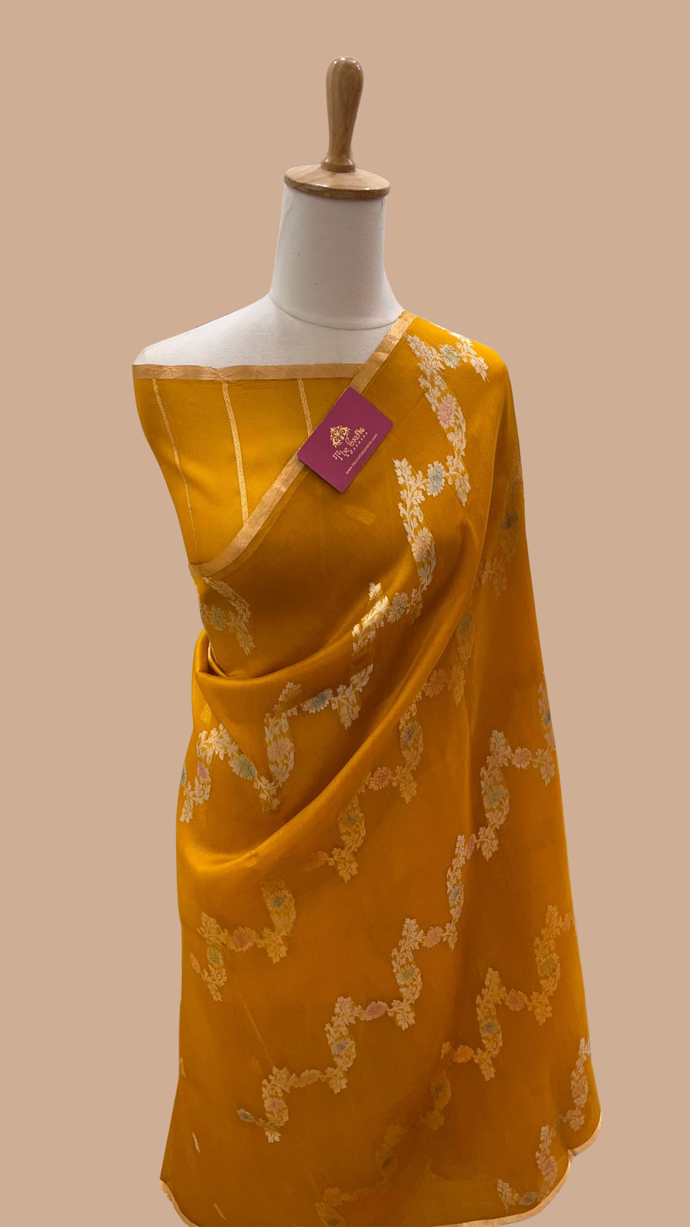Pure Kora Silk Handloom Banarasi Saree