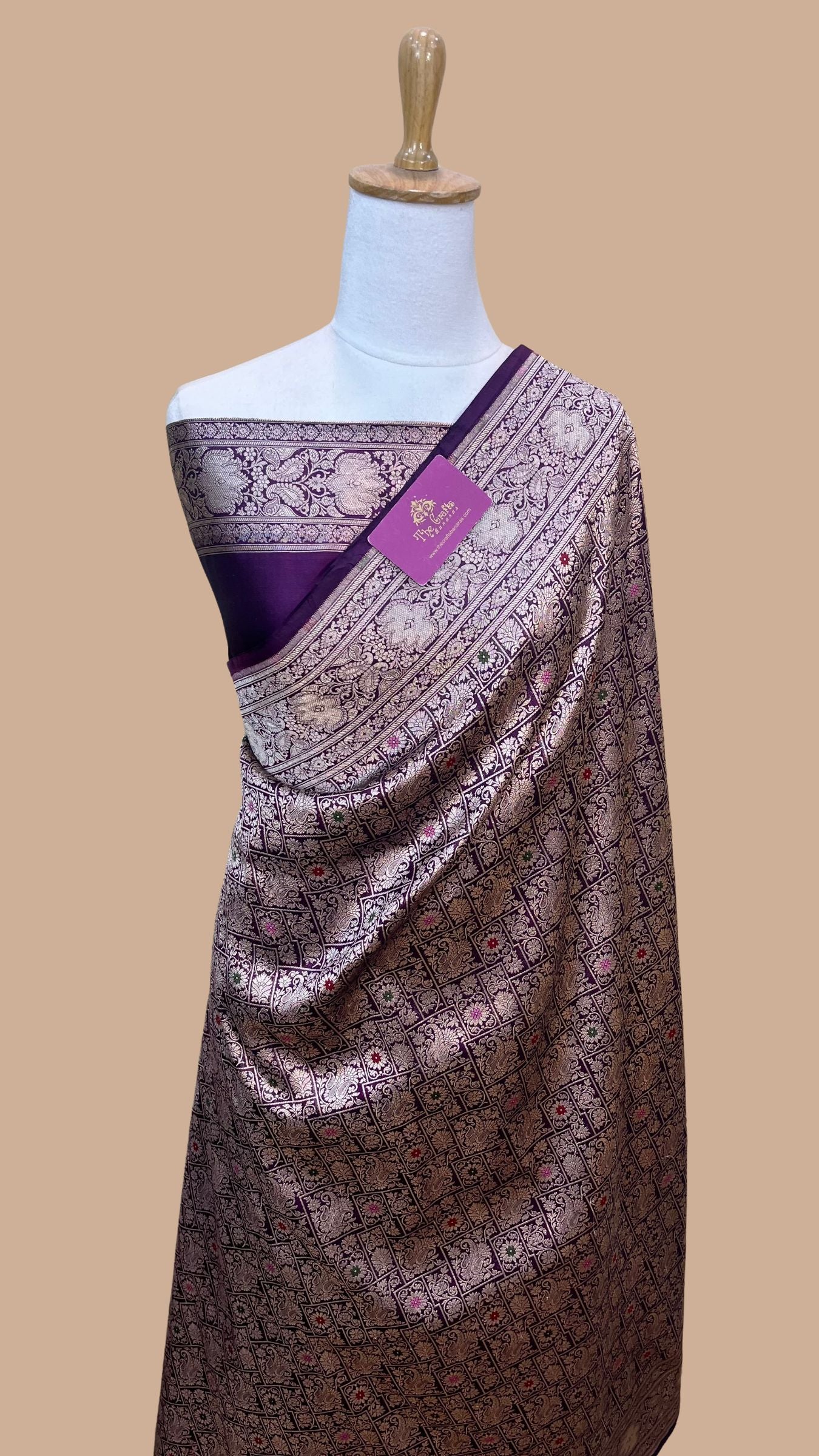 Pure Katan Silk Handloom Banarasi Saree - Tanchui Brocade Meena