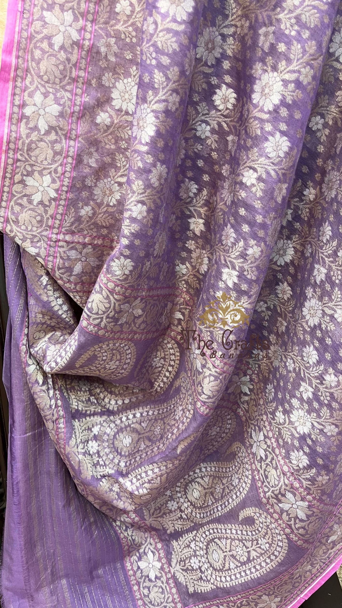Pure Ektara Cotton Jamdani Banarasi Saree - Alfi