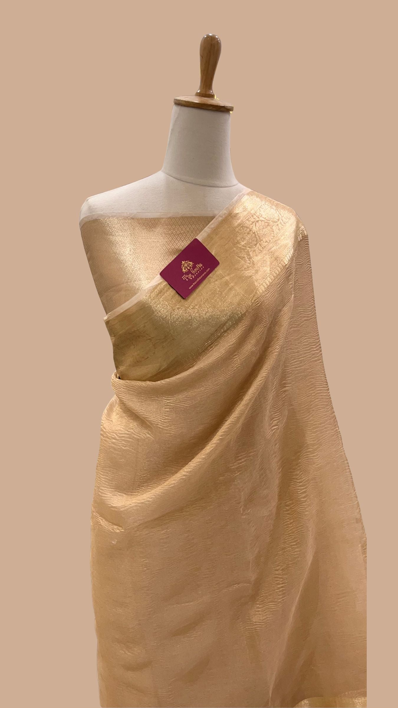 Pure Crush Tissue Silk Banarasi Saree