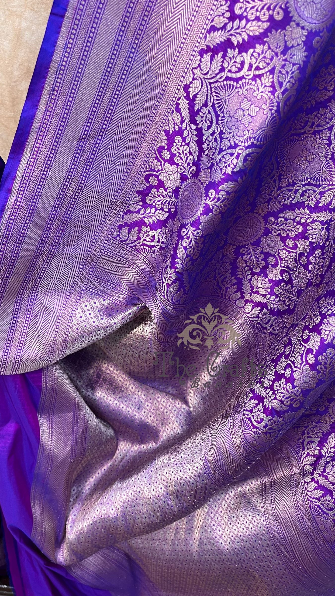 Pure Katan Silk Handloom Banarasi Saree - Tanchui Brocade