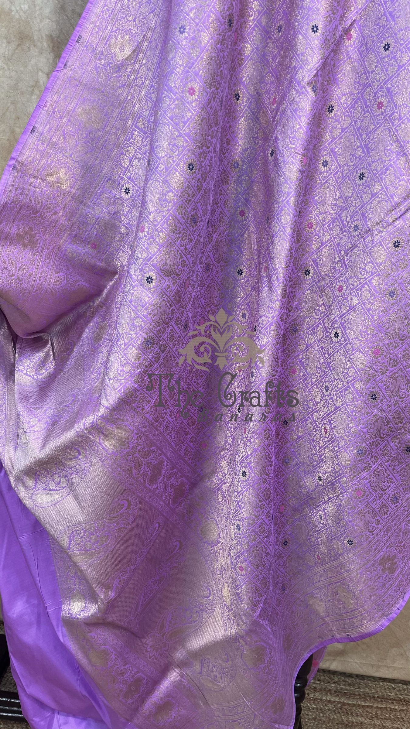 Pure Katan Silk Handloom Banarasi Saree - Tanchui Brocade Meena