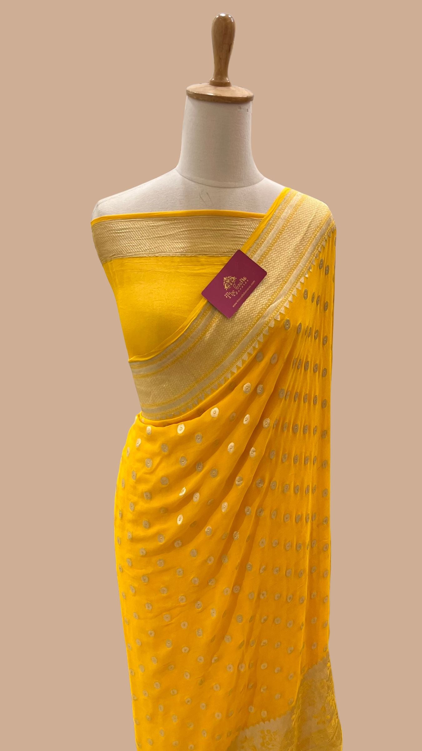 Khaddi Georgette Handloom Banarasi Saree