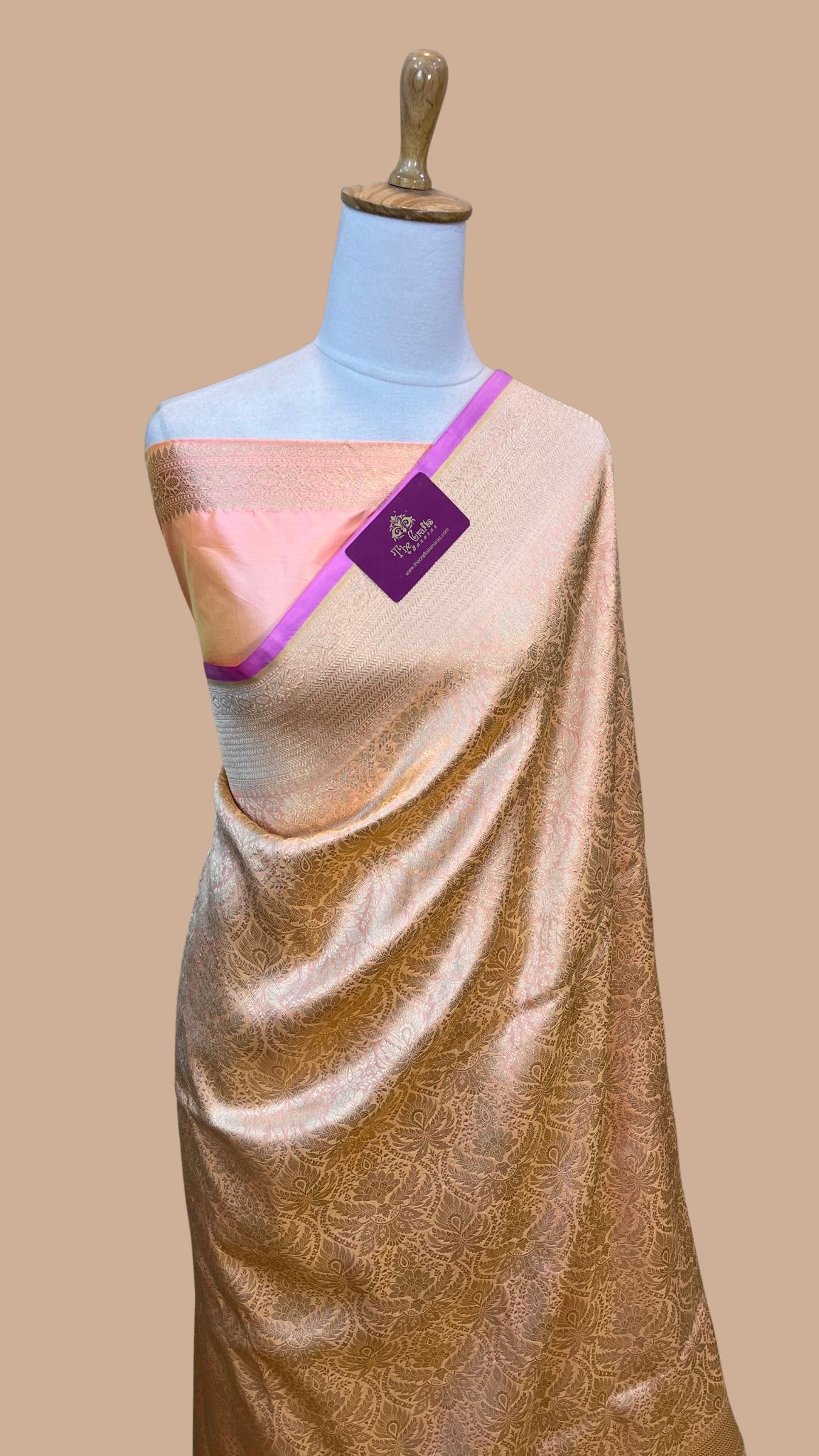 Pure Katan Tissue Silk Handloom Banarasi Saree - Tanchui Brocade