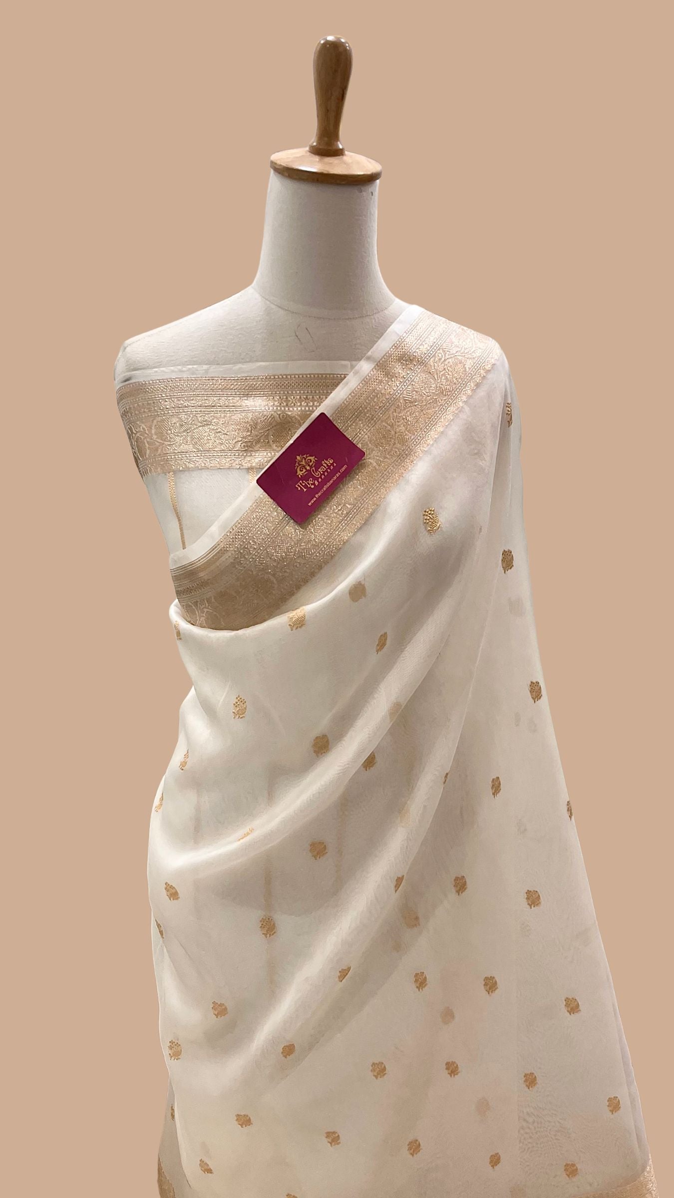 Pure Kora Silk Handloom Banarasi Saree