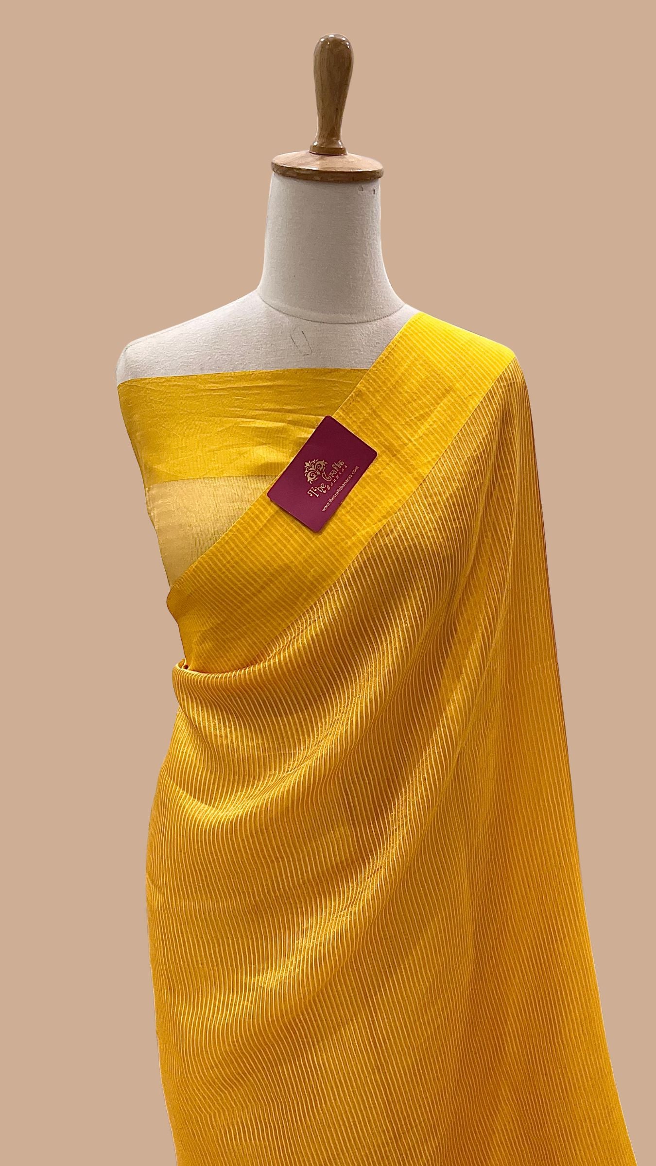 Pure Tissue Silk Handloom Banarasi Saree - with Satin Border