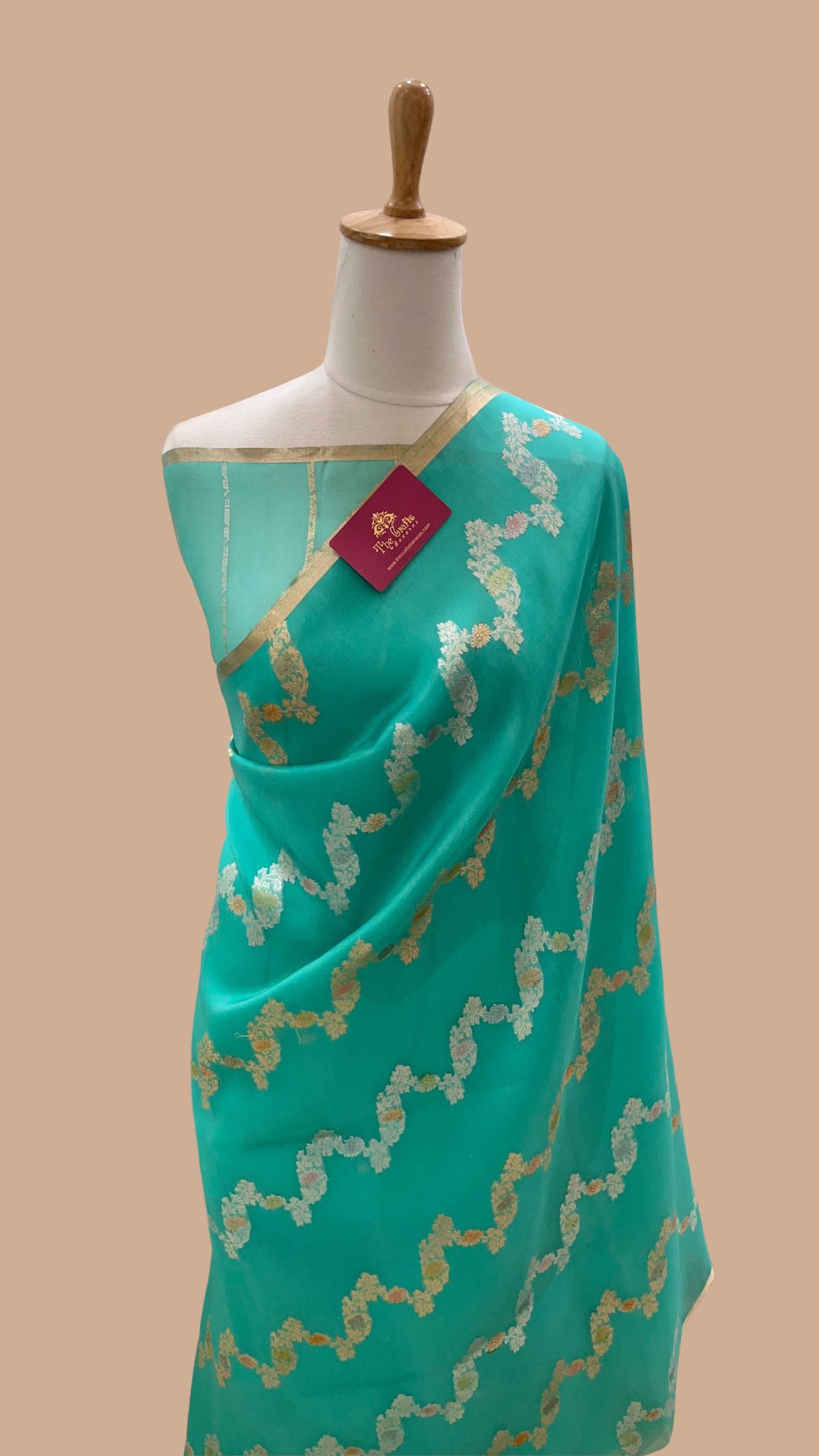 Pure Kora Silk Handloom Banarasi Saree