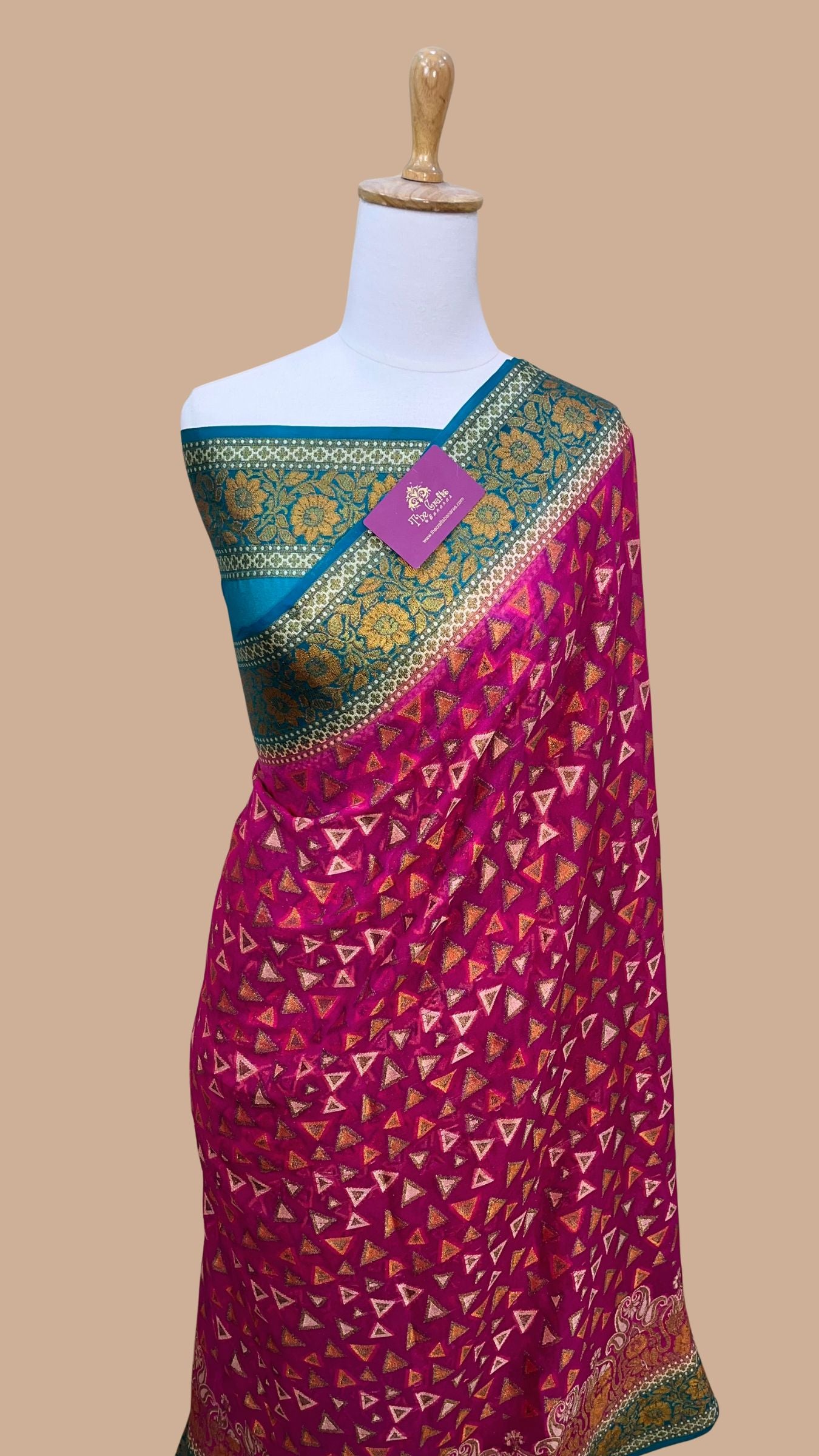Pure Khaddi Chiffon Banarasi Saree