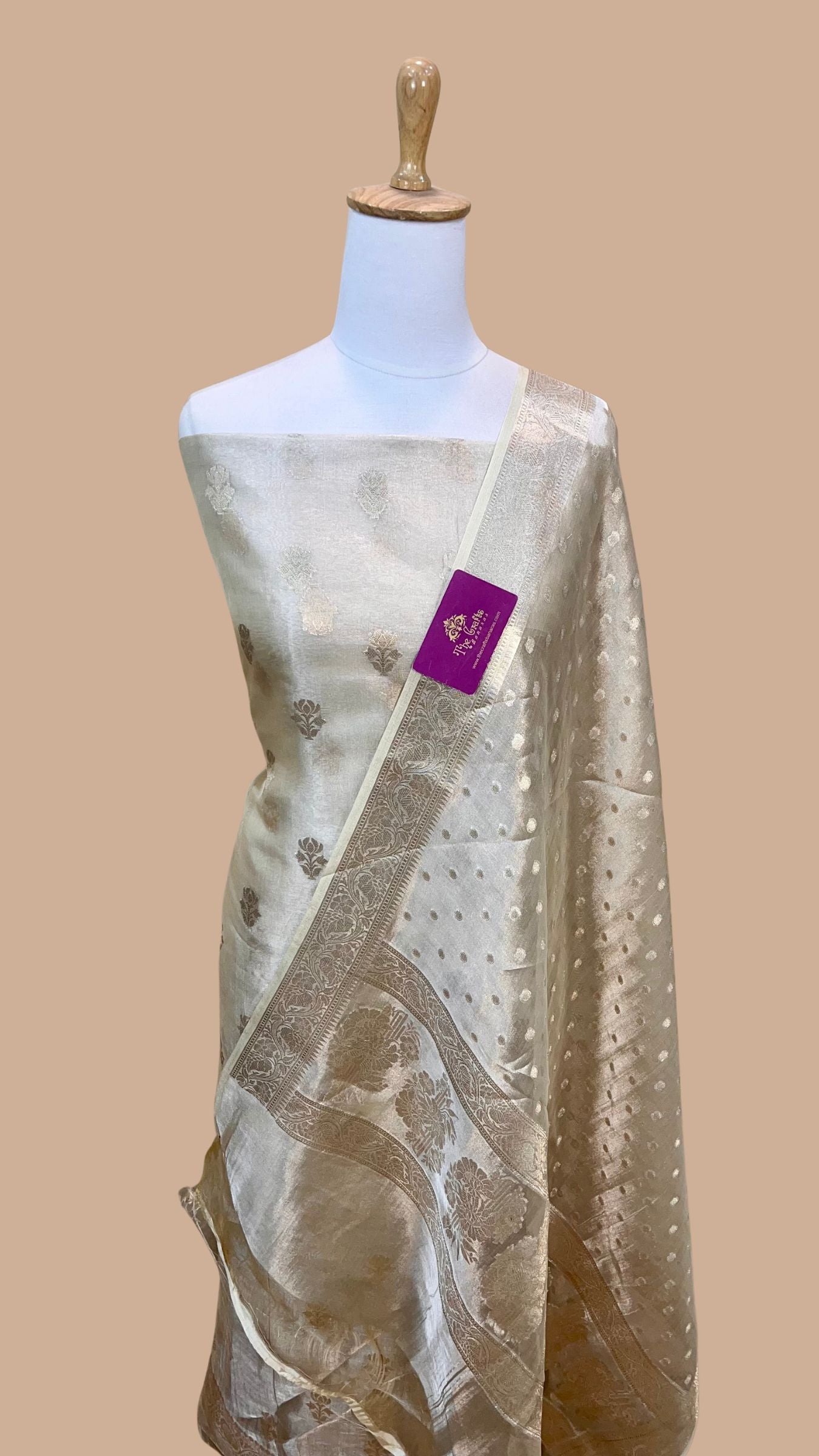 Pure Tissue Silk Banarasi Dress Material