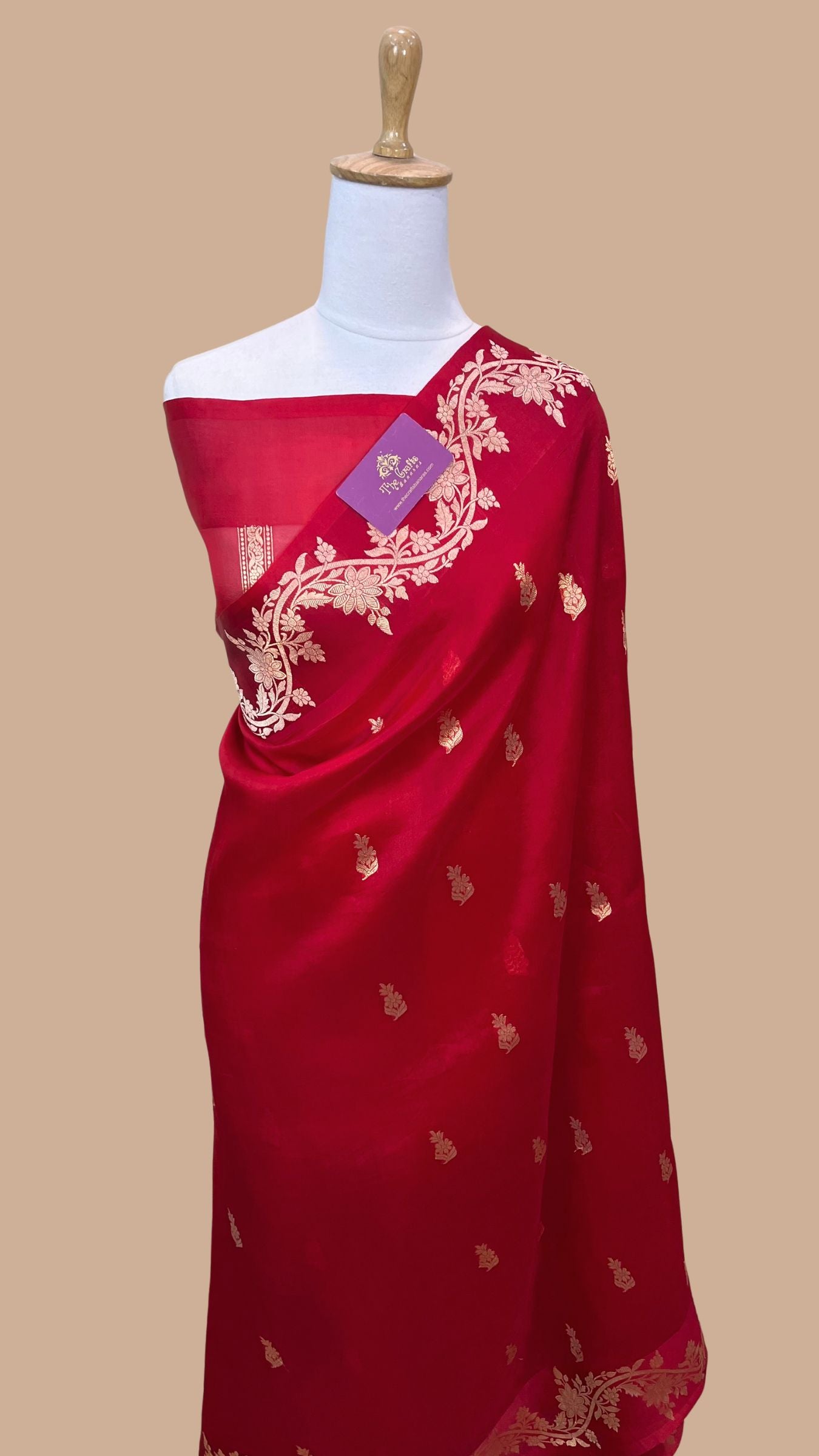 Pure Kora Silk Handloom Banarasi Saree