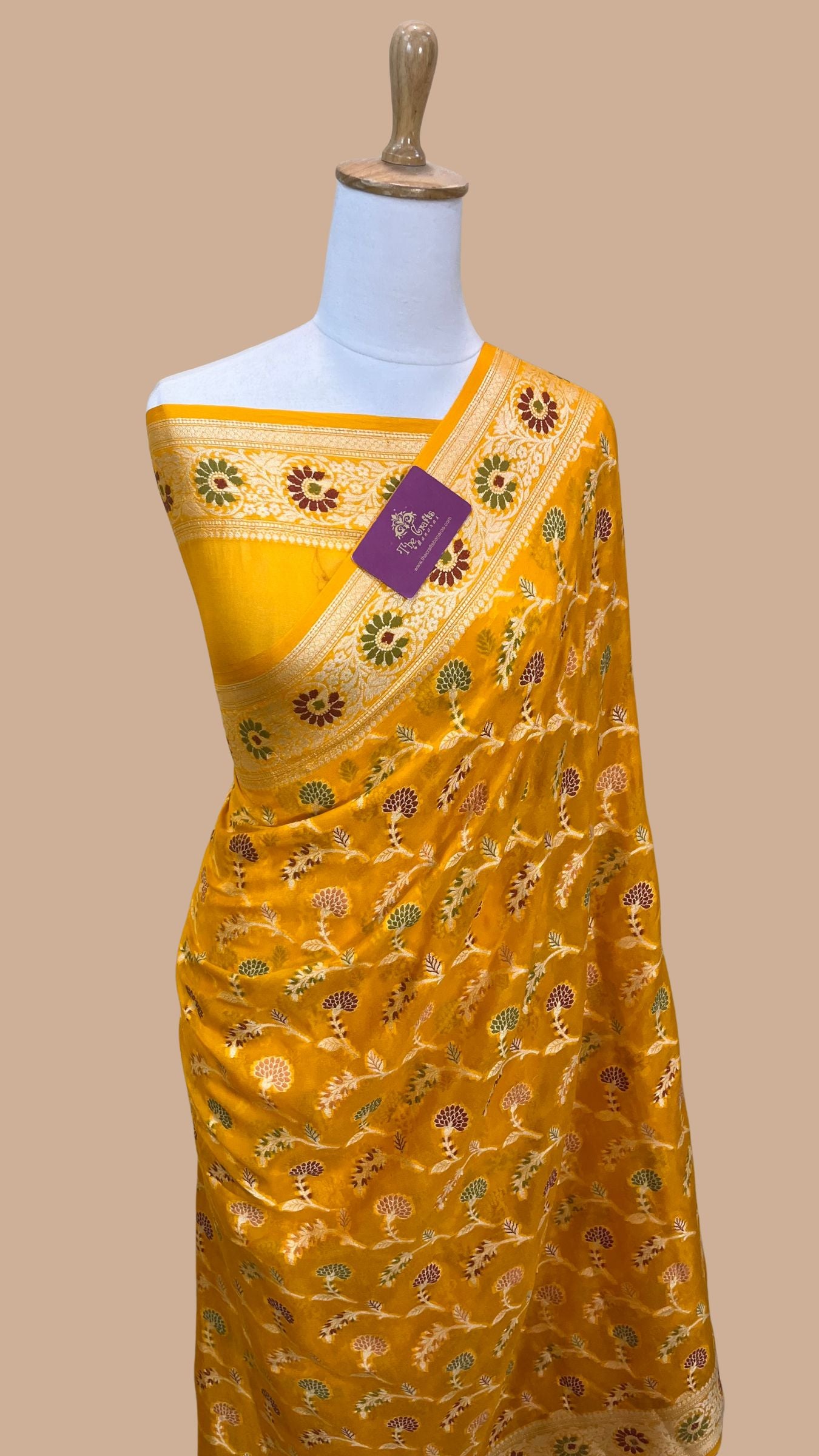 Pure Khaddi Chiffon Banarasi Saree