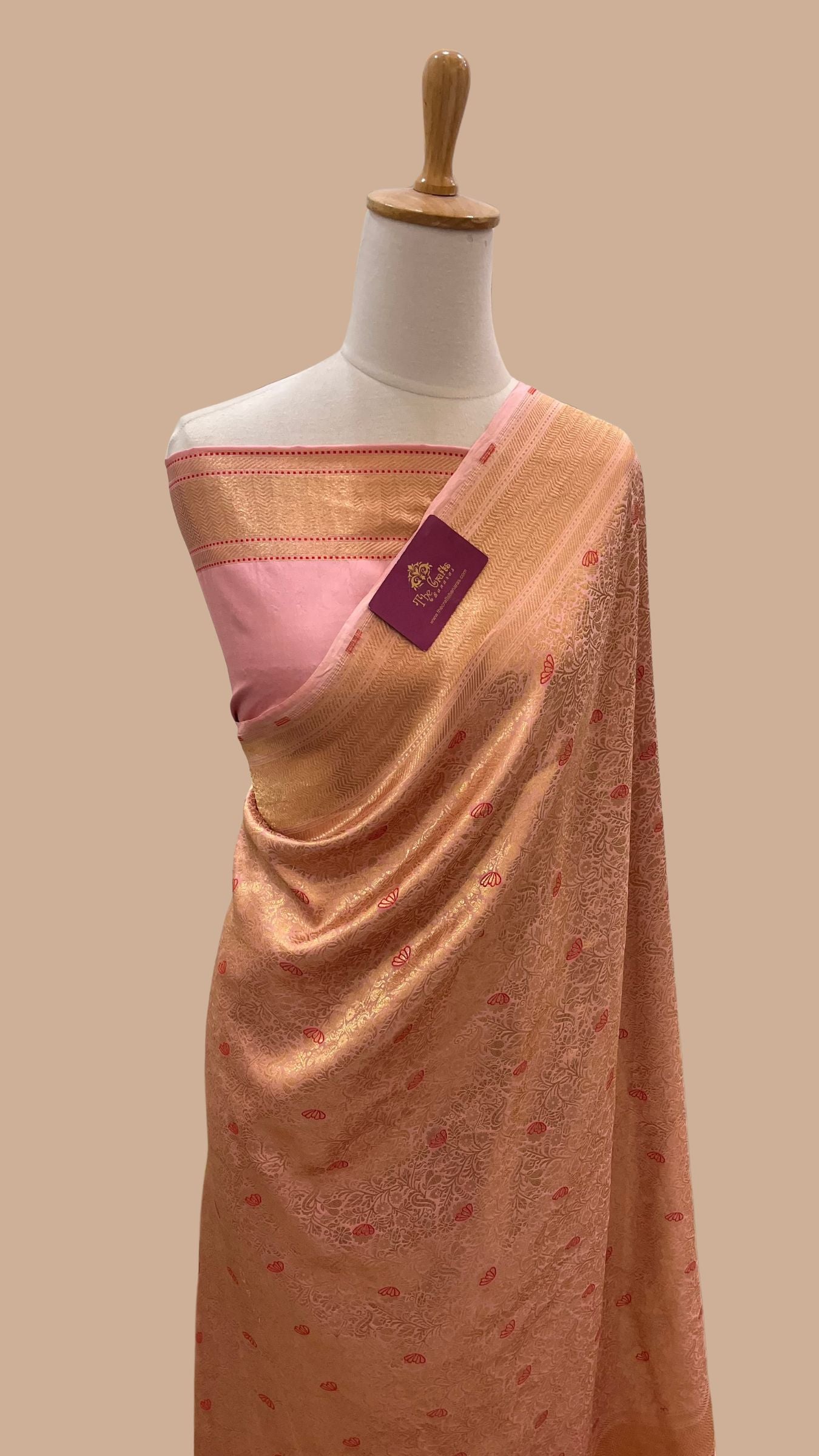 Pure Katan Silk Handloom Banarasi Saree - Tanchui Brocade Meena