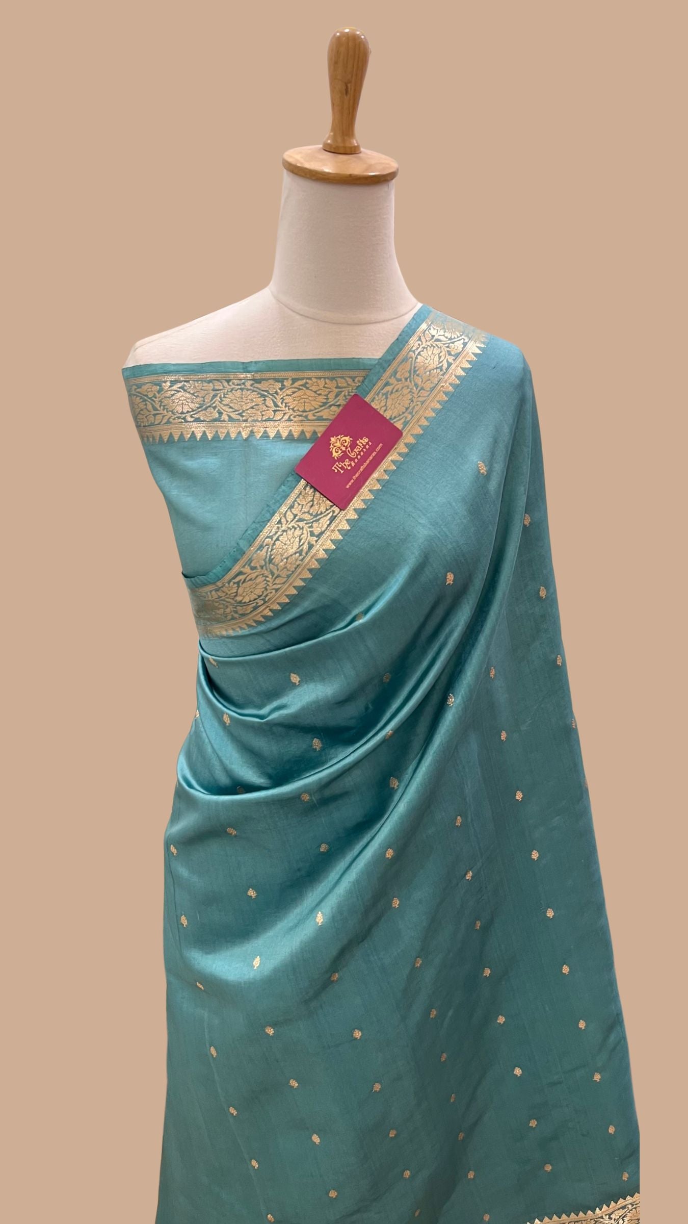 Pure  Mango Silk Handloom Banarasi Saree
