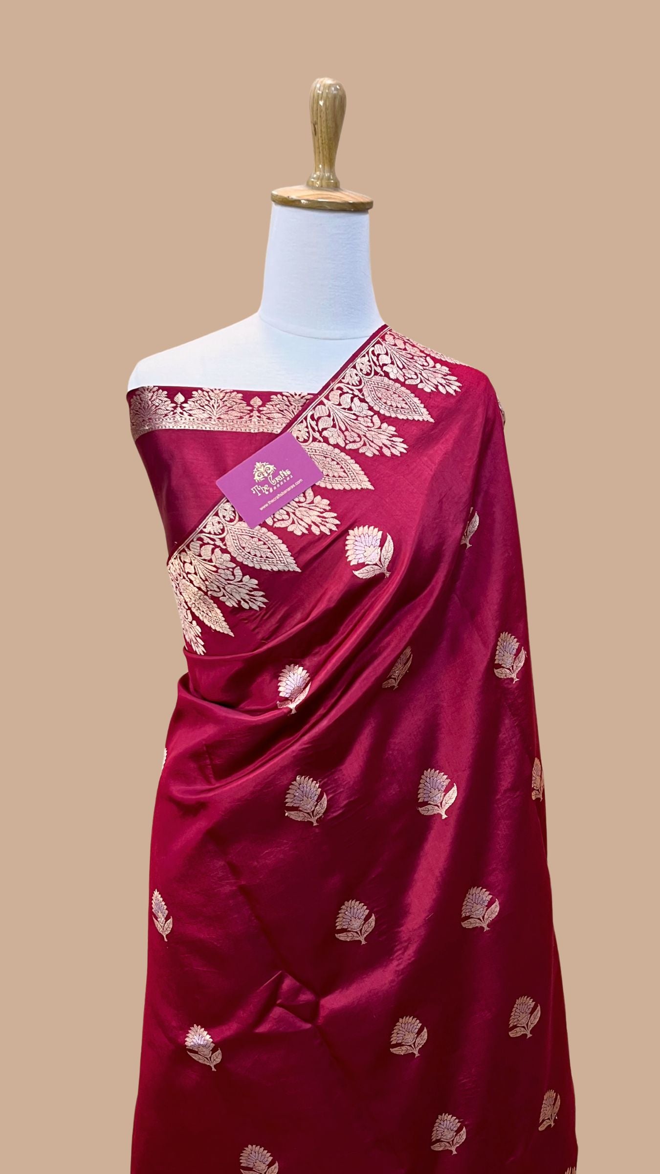 Pure Mango Silk Handloom Banarasi Saree - Sona Roopa