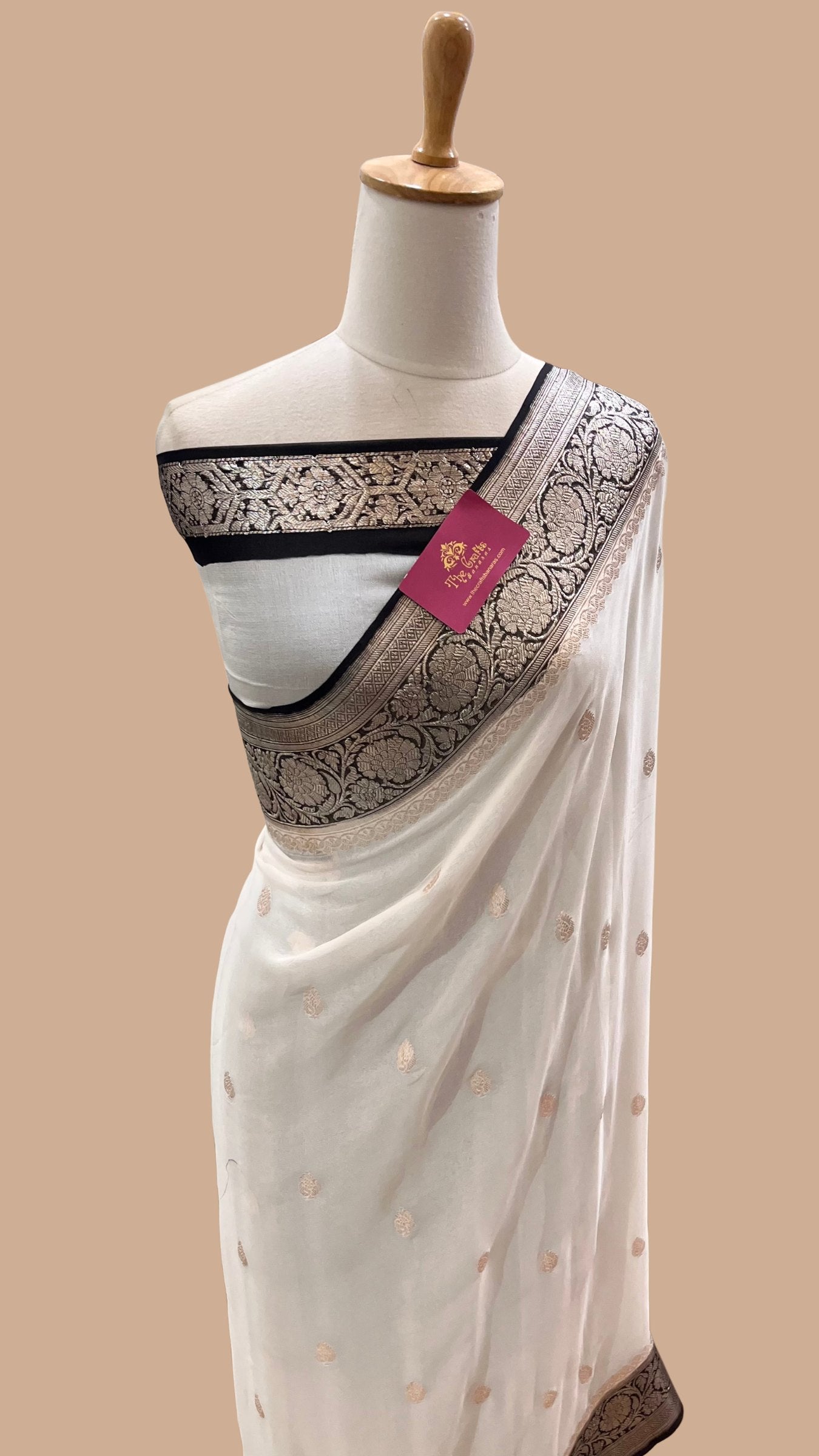 Pure Georgette Handloom Banarasi Saree