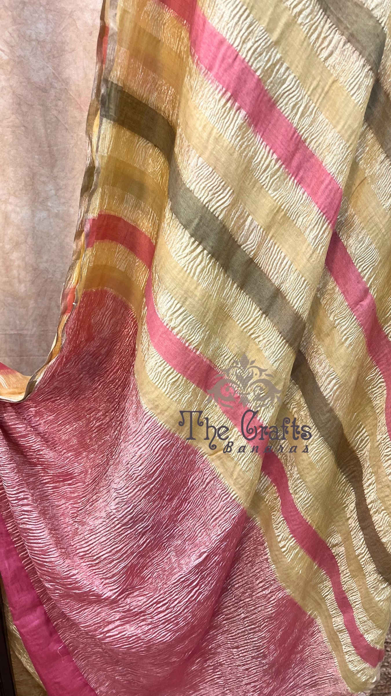 Pure Munga Tissue Silk Handloom Banarasi Saree