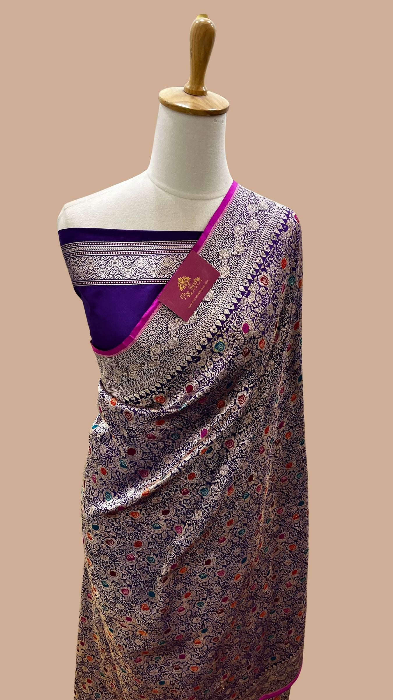 Pure Katan Silk Handloom Banarasi Saree - Kadhua Brocade Tilfi Meena