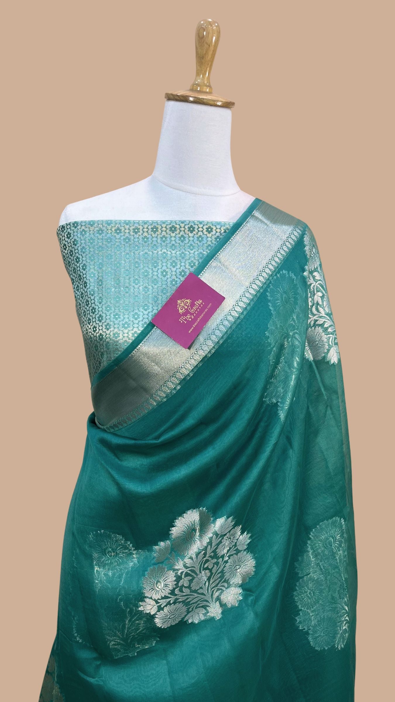 Pure Kora Silk Handloom Banarasi Saree