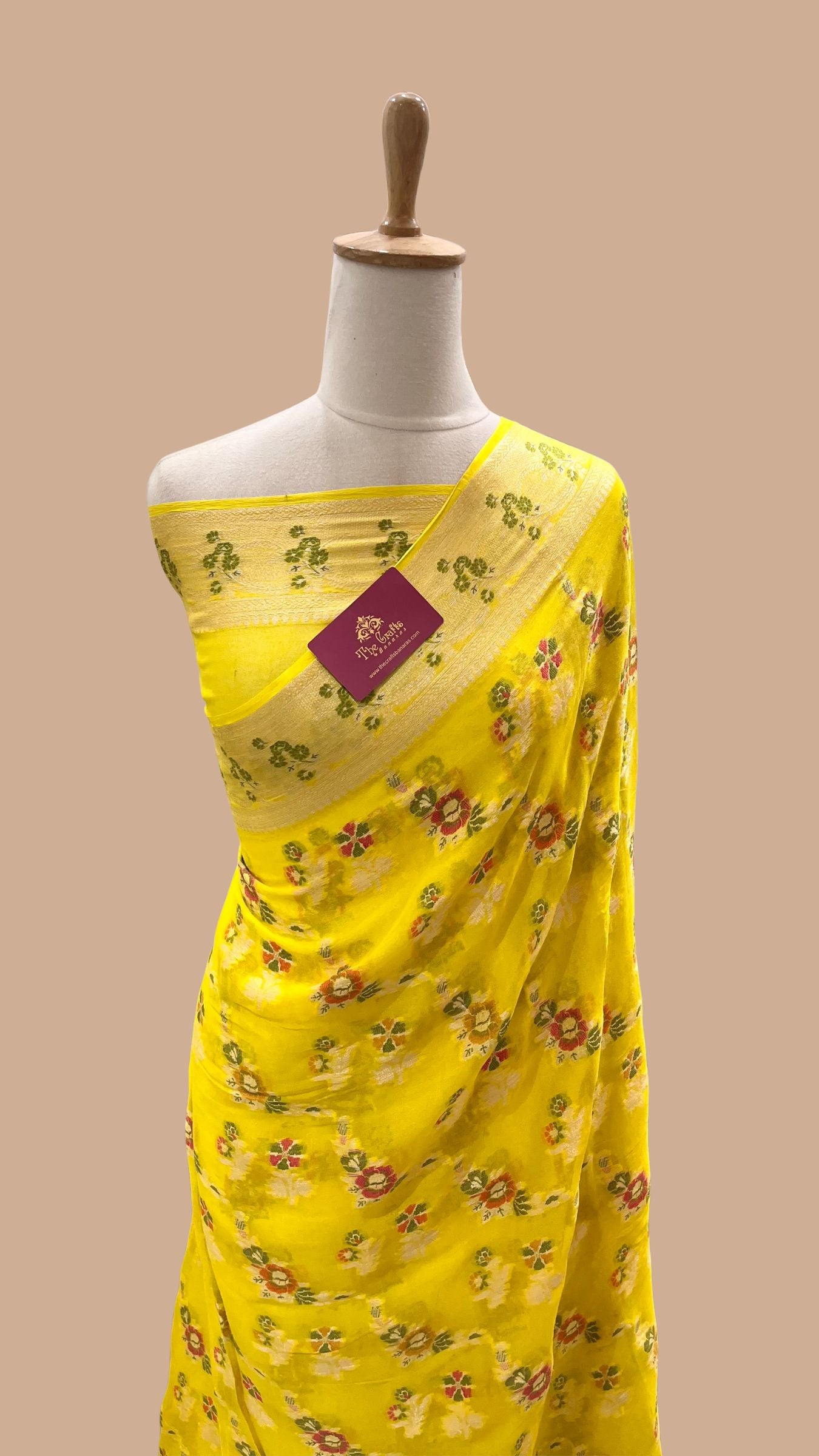 Pure Khaddi Chiffon Banarasi Saree