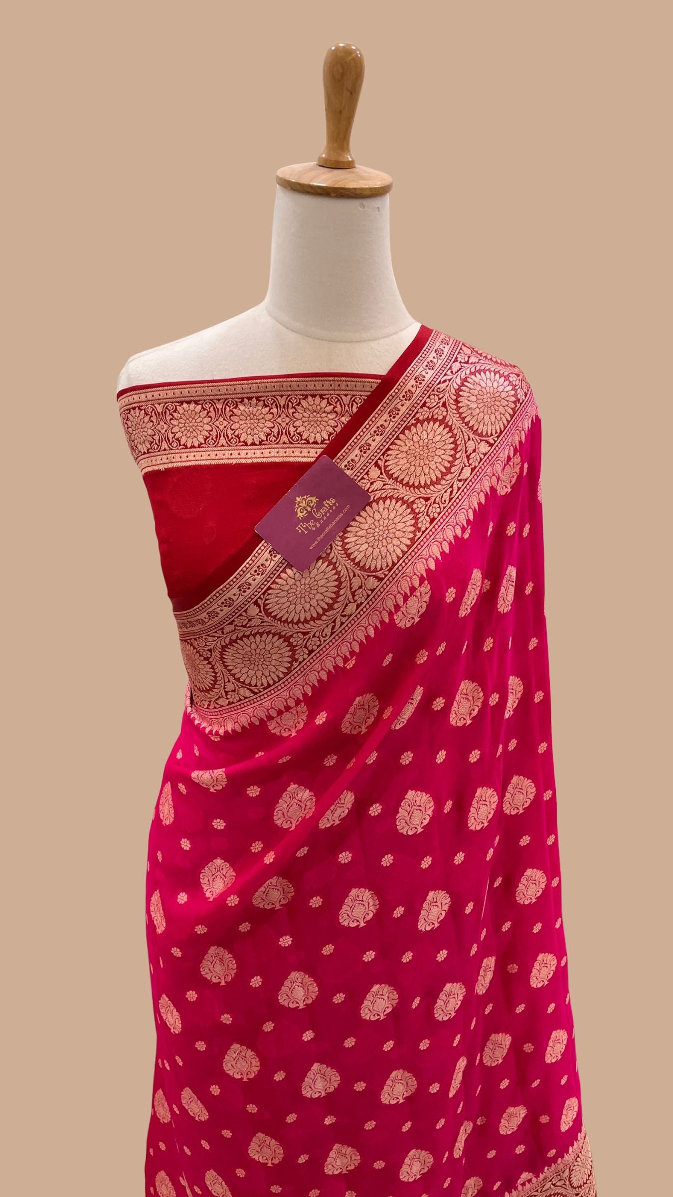 Pure Khaddi Chiffon Banarasi Saree