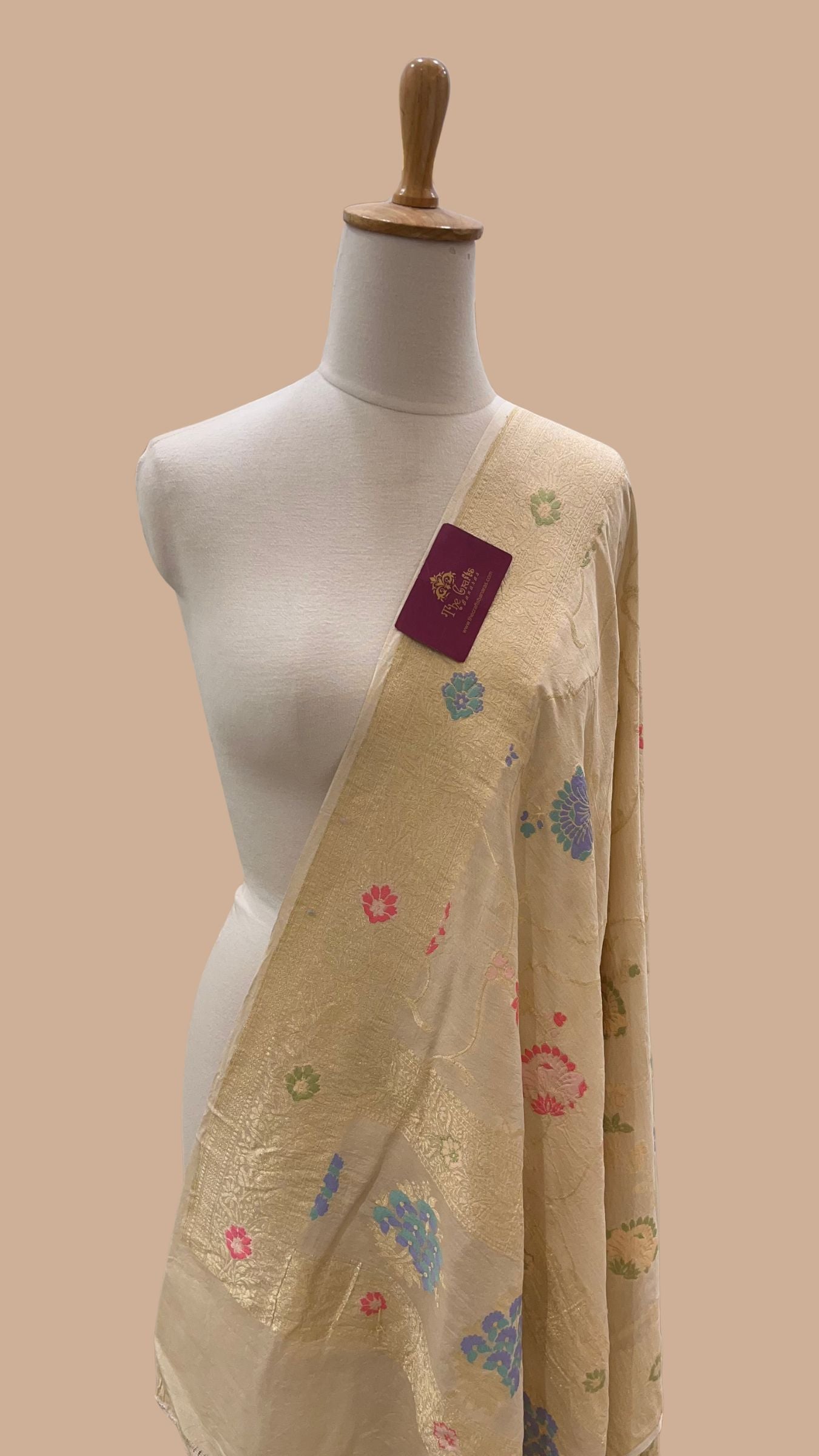 Pure Moonga Silk Banarasi Handloom Dupatta