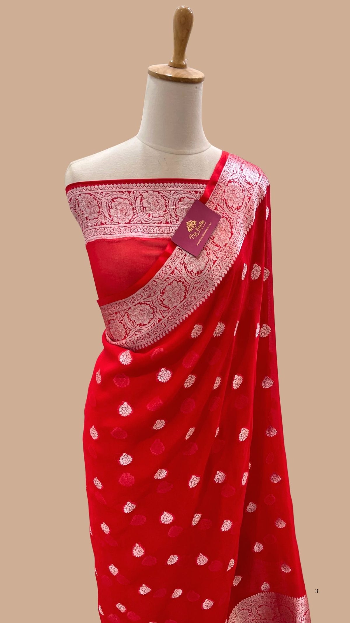 Pure Khaddi Chiffon Banarasi Saree