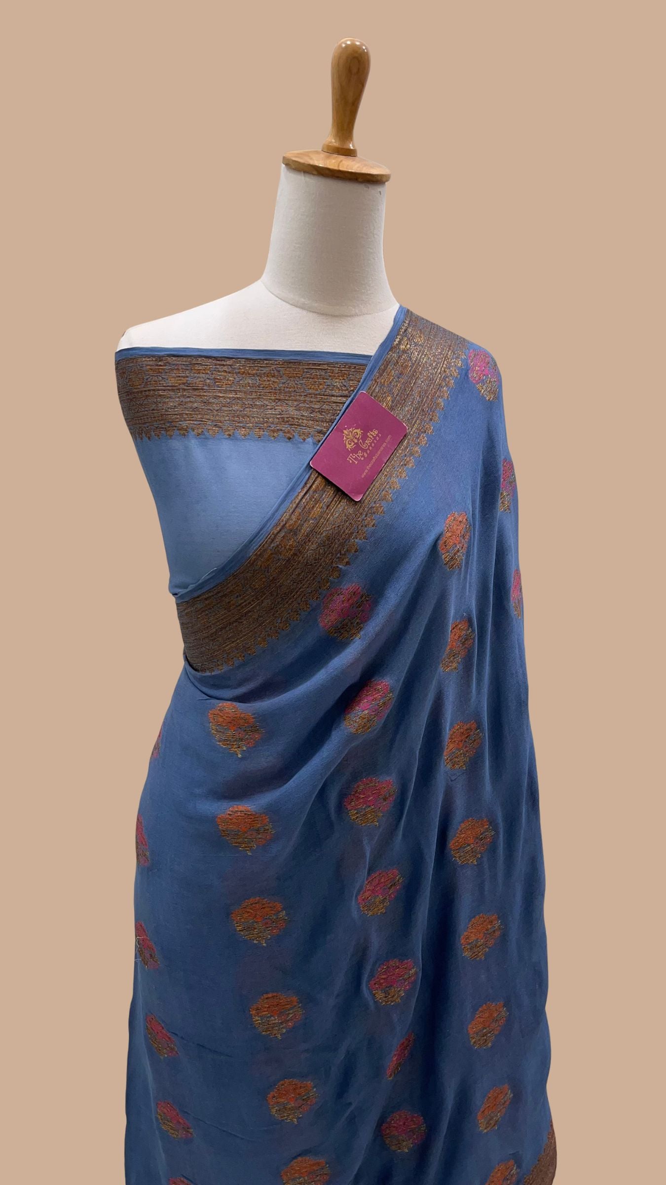 Pure Khaddi Chiffon Banarasi Saree