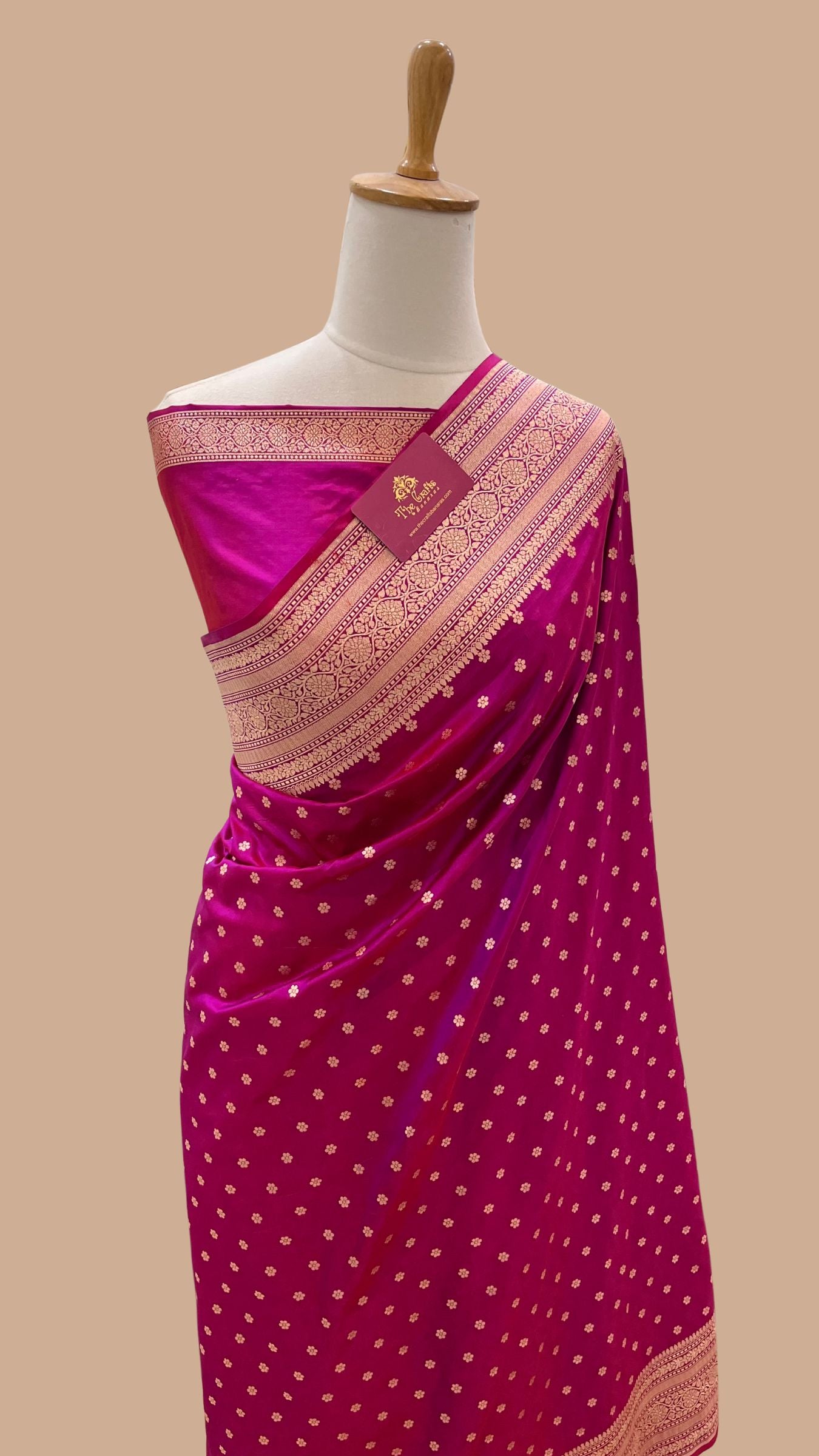 Pure Katan Silk Handloom Banarasi Saree - Chunri Buti