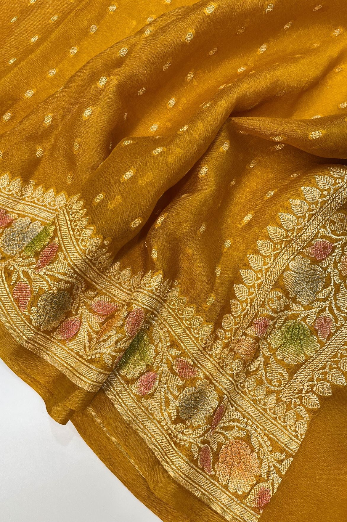 Khaddi Georgette Banarasi Dress Material