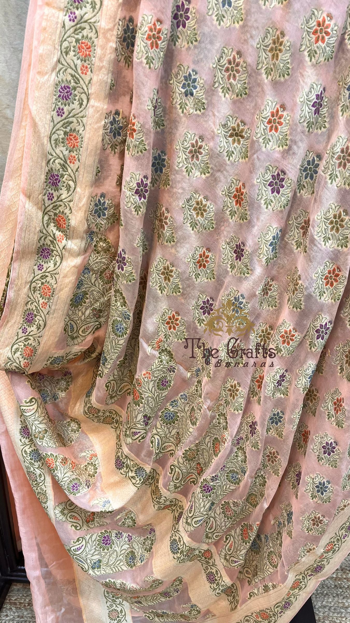 Pure Khaddi Chiffon Banarasi Saree